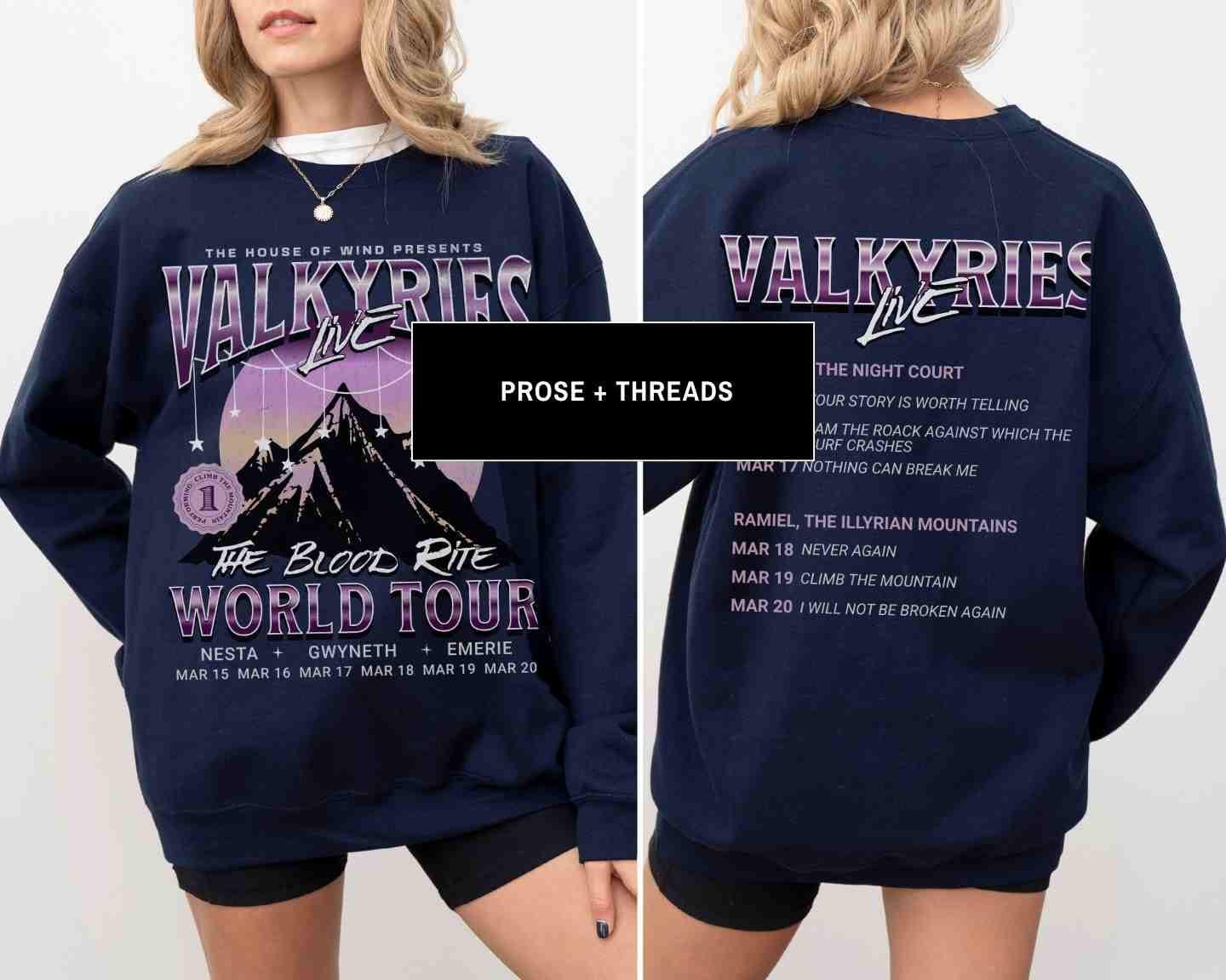 Valkyrie Back Print Band Sweatshirt