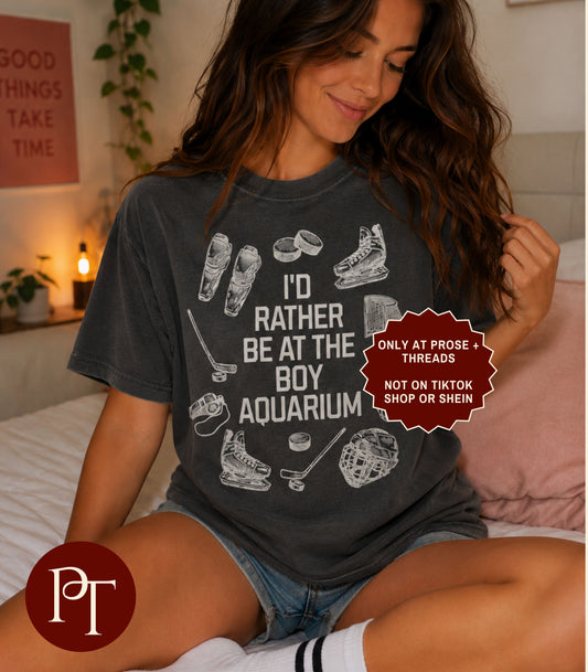 Boy Aquarium Hockey Romance Shirt for Book Lovers