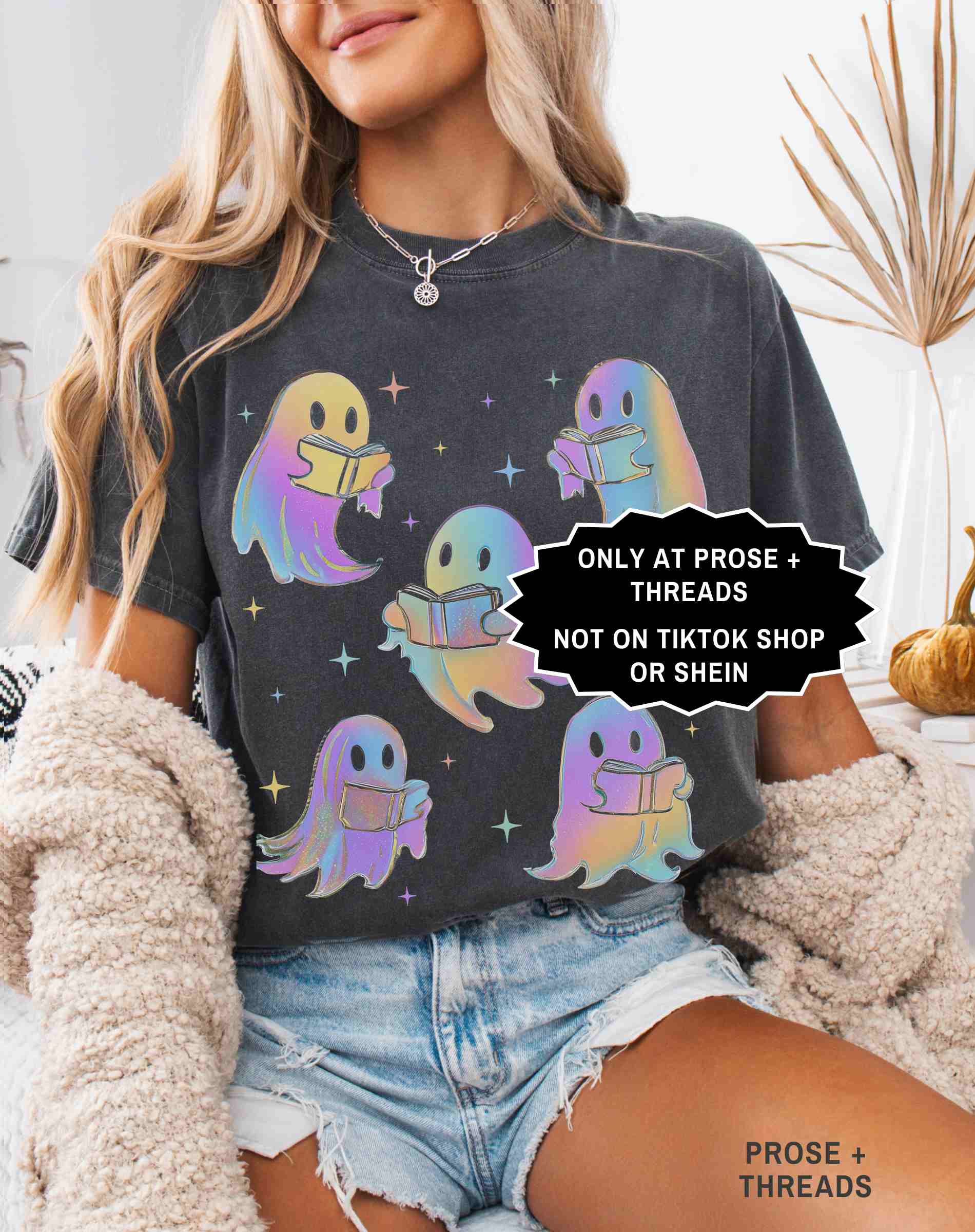 Ghost Reading Book Shirt