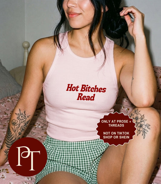 Hot Bitches Read racerback tank for book lovers