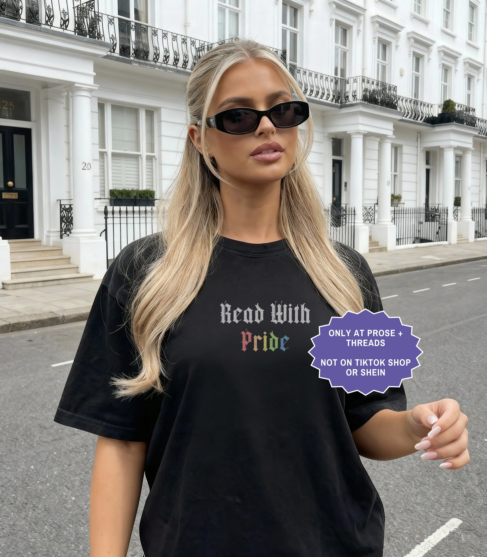 Read With Pride LGBTQ book lover shirt on pepper Comfort Colors t-shirt