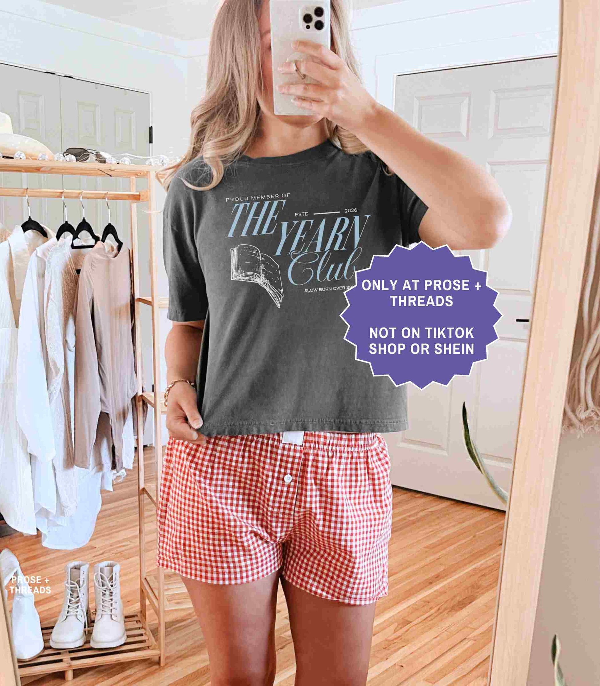 Oversized Yearn Club fantasy reading tee for BookTok fans