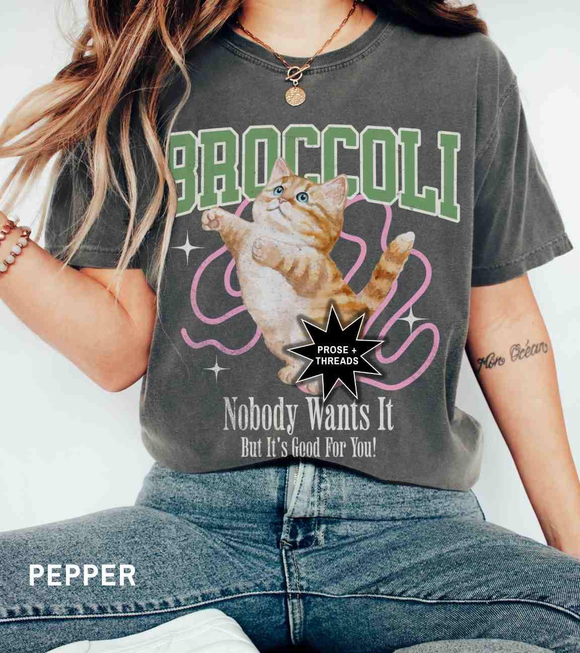 Broccoli Cat Shirt