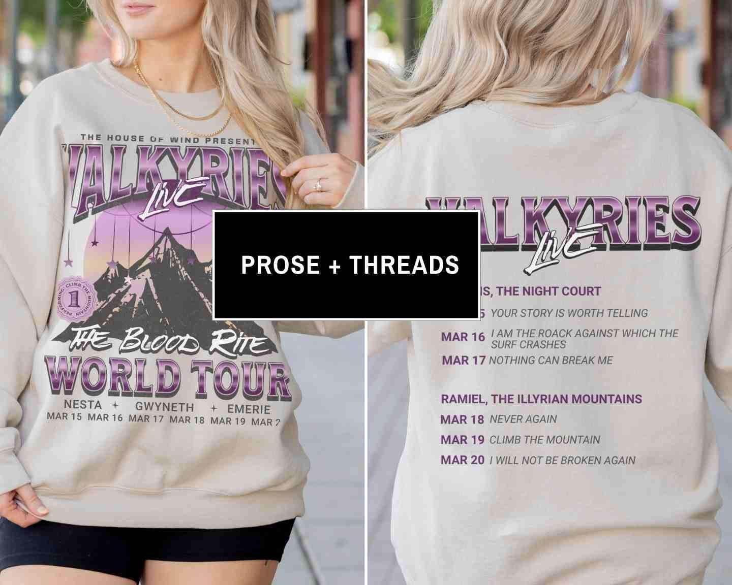 Valkyrie Back Print Band Sweatshirt