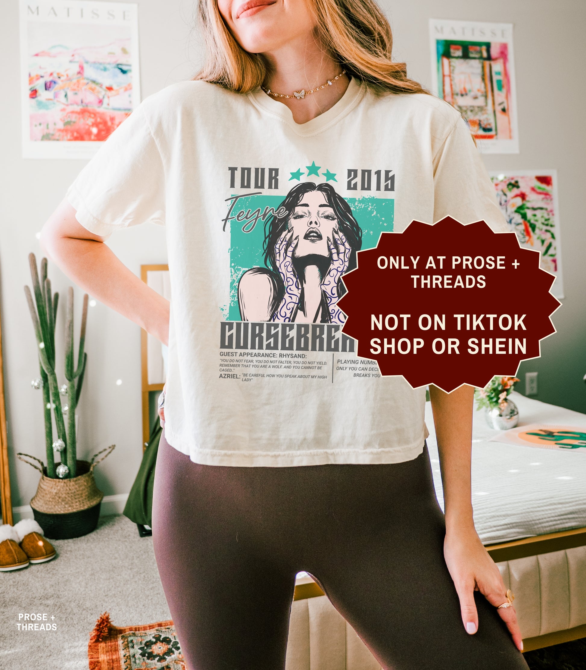 Feyre Tour 2015 Cursebreaker ACOTAR graphic t-shirt for book lovers