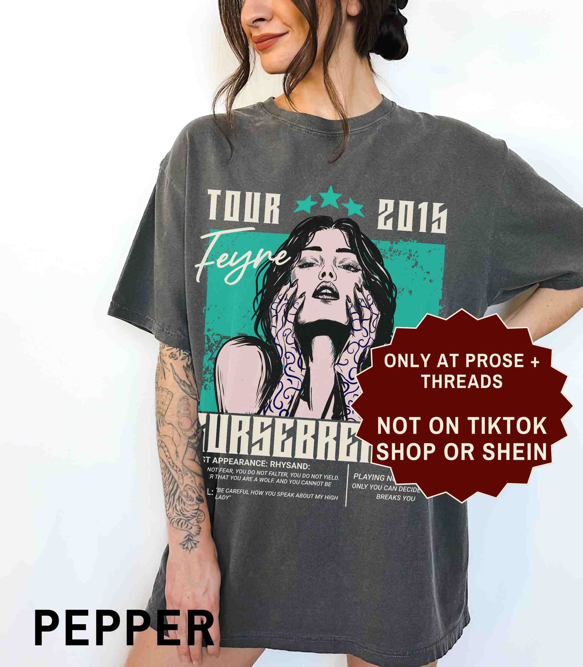 Feyre Cursebreaker High Lady Tour ACOTAR graphic t-shirt for fantasy readers