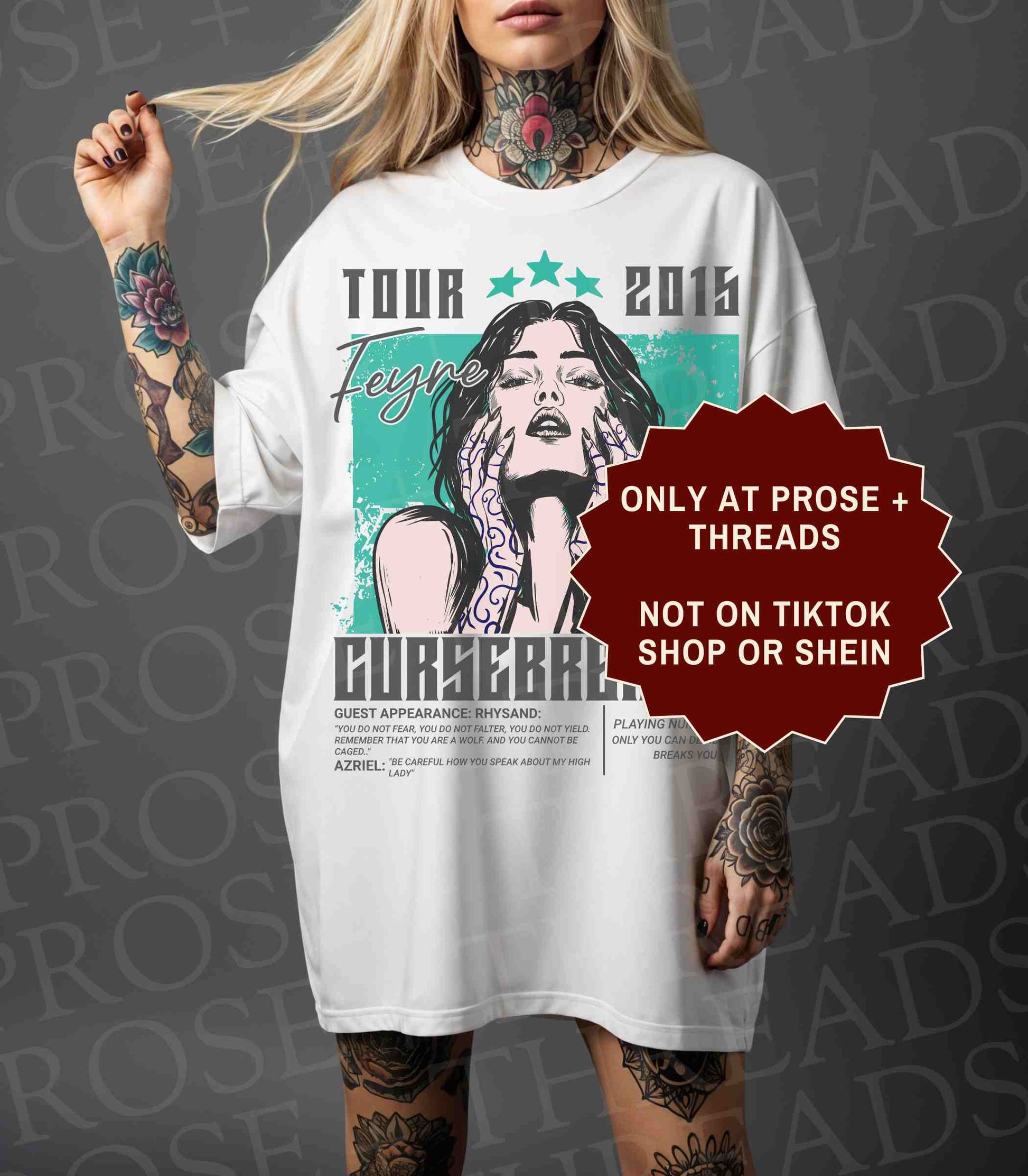 Feyre Cursebreaker High Lady Tour ACOTAR graphic t-shirt for fantasy readers