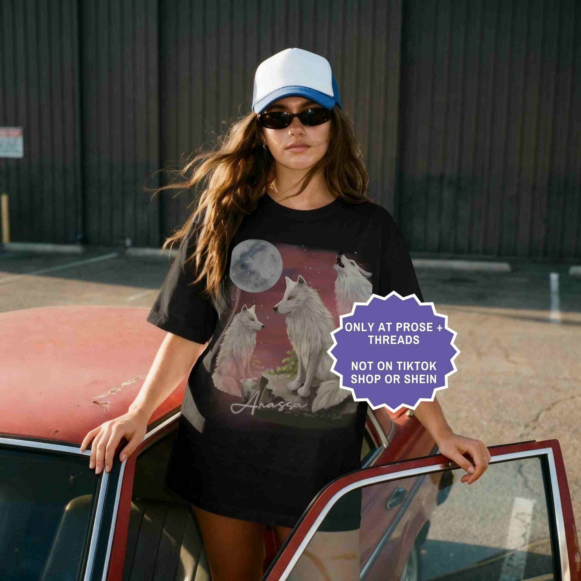 anassa Dire Wolf tee inspired by Dire Bound. A bold romantasy wolf design for readers drawn to loyalty and power.
