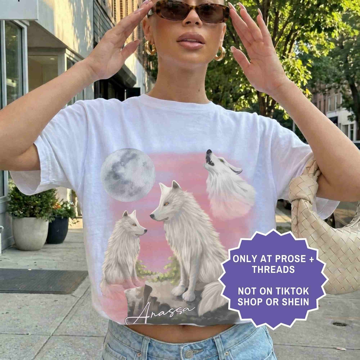 anassa Dire Wolf tee inspired by Dire Bound. A bold romantasy wolf design for readers drawn to loyalty and power.