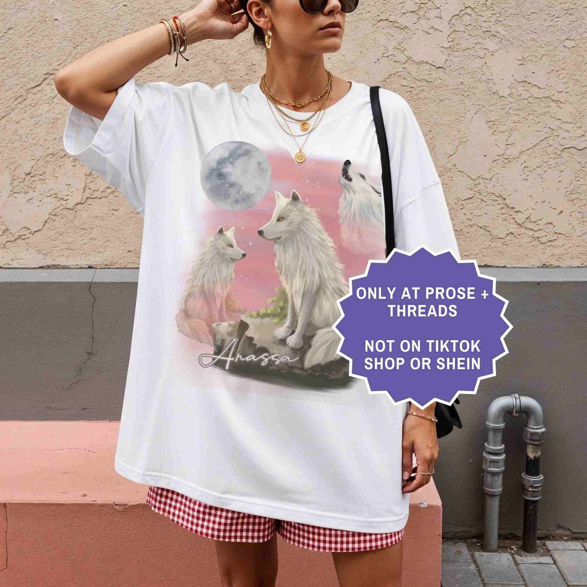 anassa Dire Wolf tee inspired by Dire Bound. A bold romantasy wolf design for readers drawn to loyalty and power.
