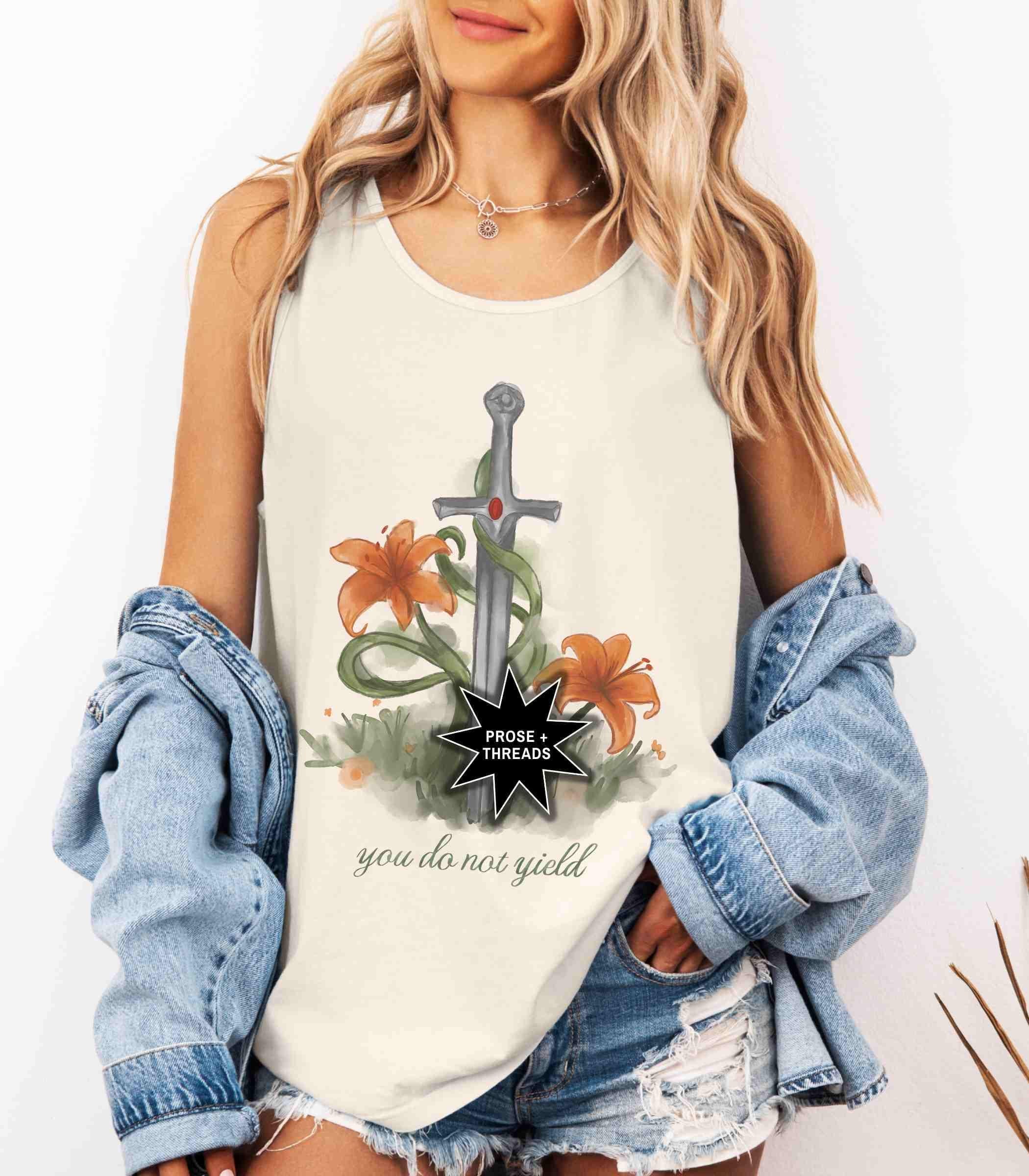 You Do Not Yield Watercolor Tank