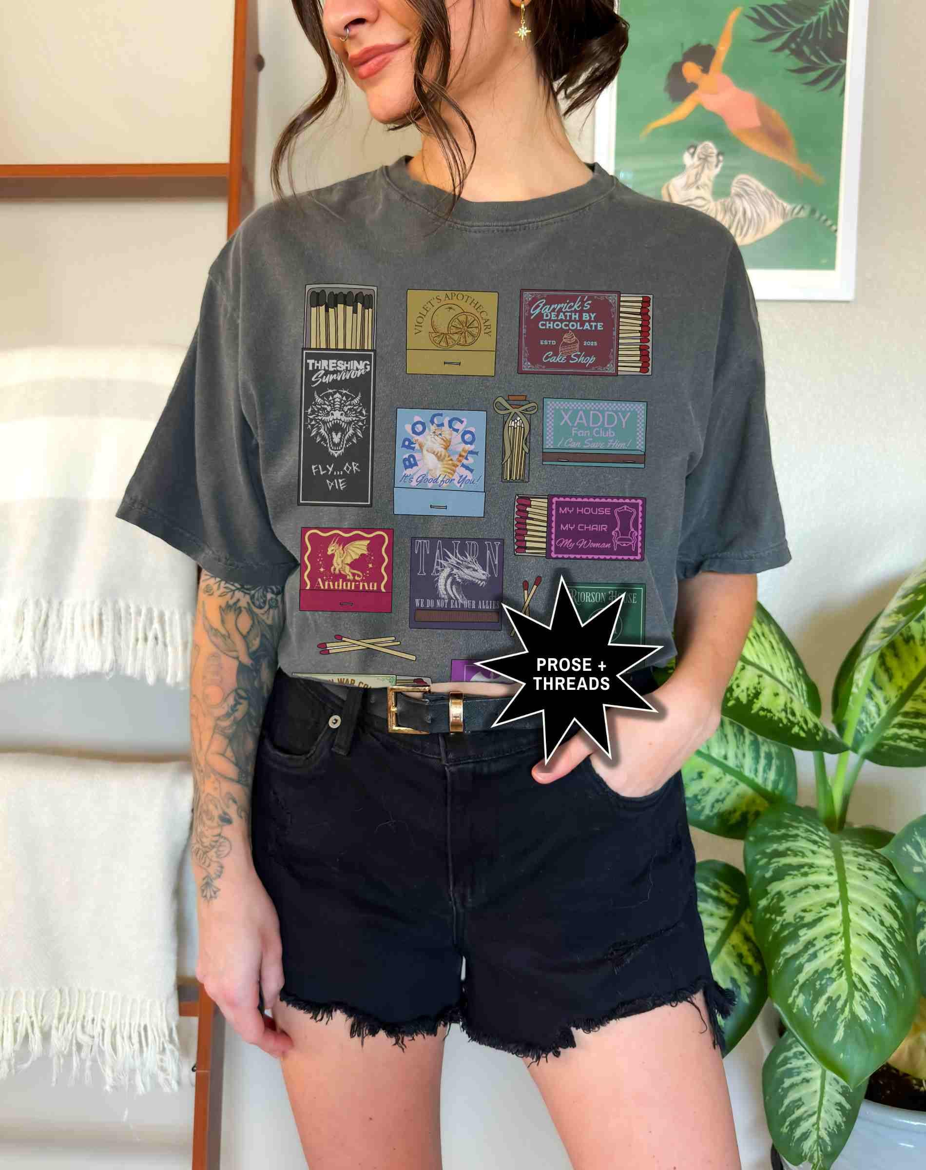 Fourth Wing Matchbox Collage Shirt