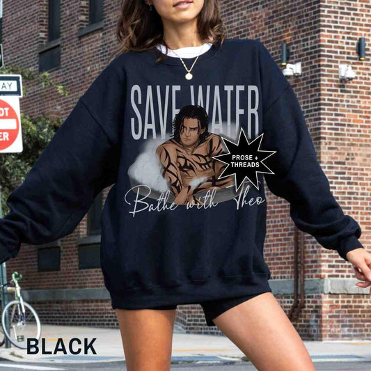 Bathe With Theo Clecanian alien romance sweatshirt for sci-fi romance readers