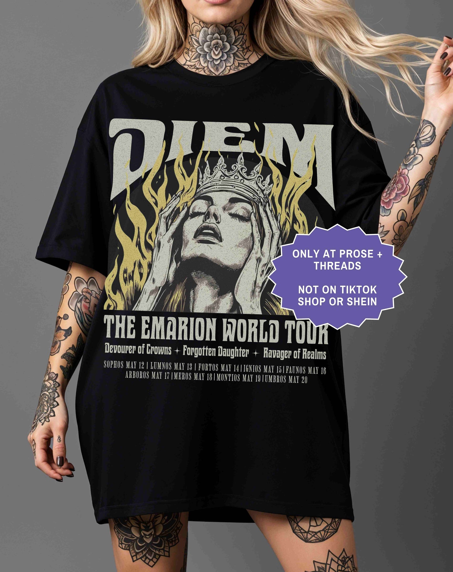 Diem Bellator shirt fantasy book merch t-shirt inspired by Spark of the Everflame
