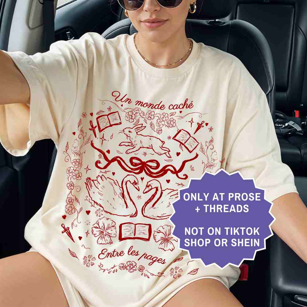 Book lover shirt with romantic bookish graphic design, cozy reading shirt for readers