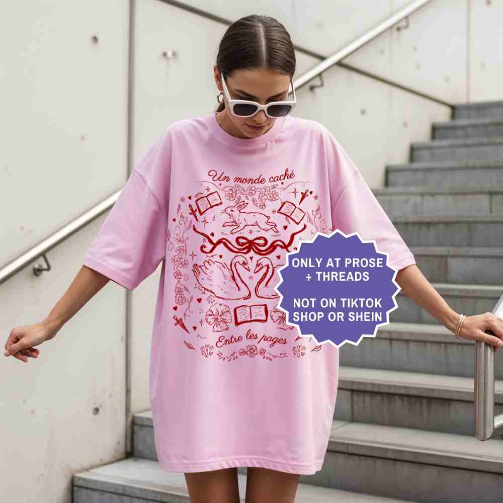Book lover shirt with romantic bookish graphic design, cozy reading shirt for readers