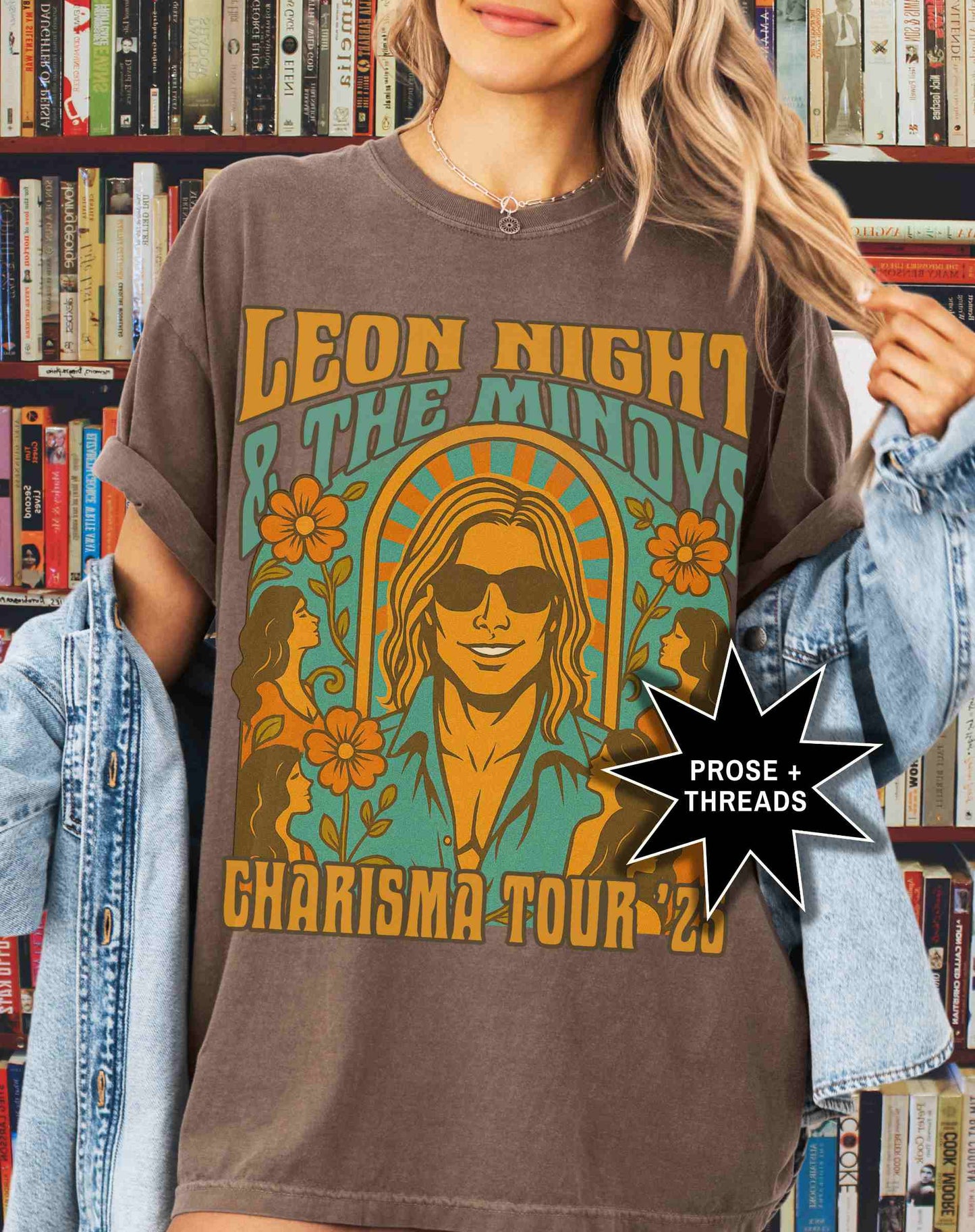 Retro romantasy reader shirt with nostalgic band tee aesthetic