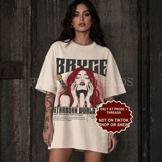 Bryce Quinlan shirt with Starborn World Tour band tee design