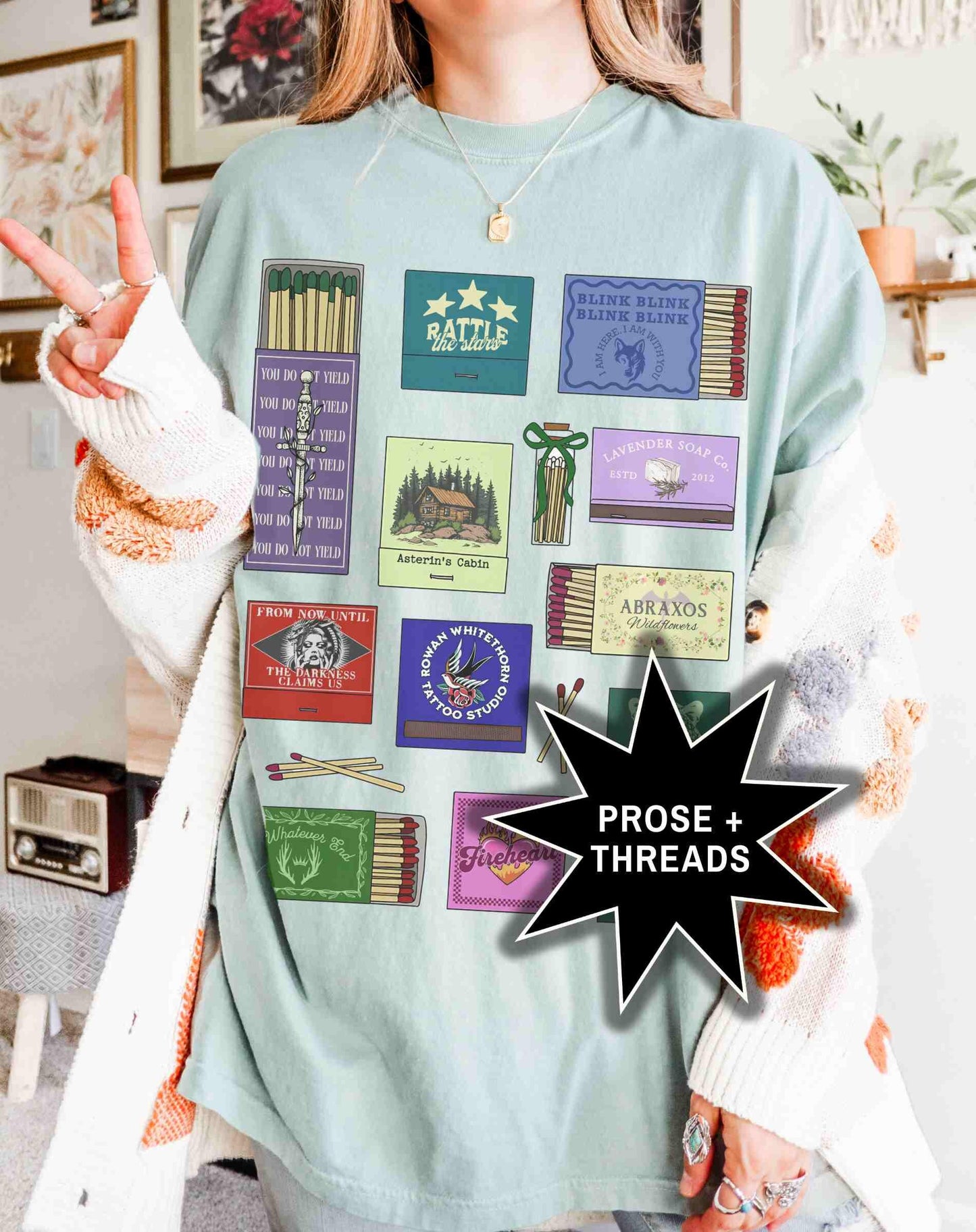 Throne of Glass Matchbox Collage Shirt