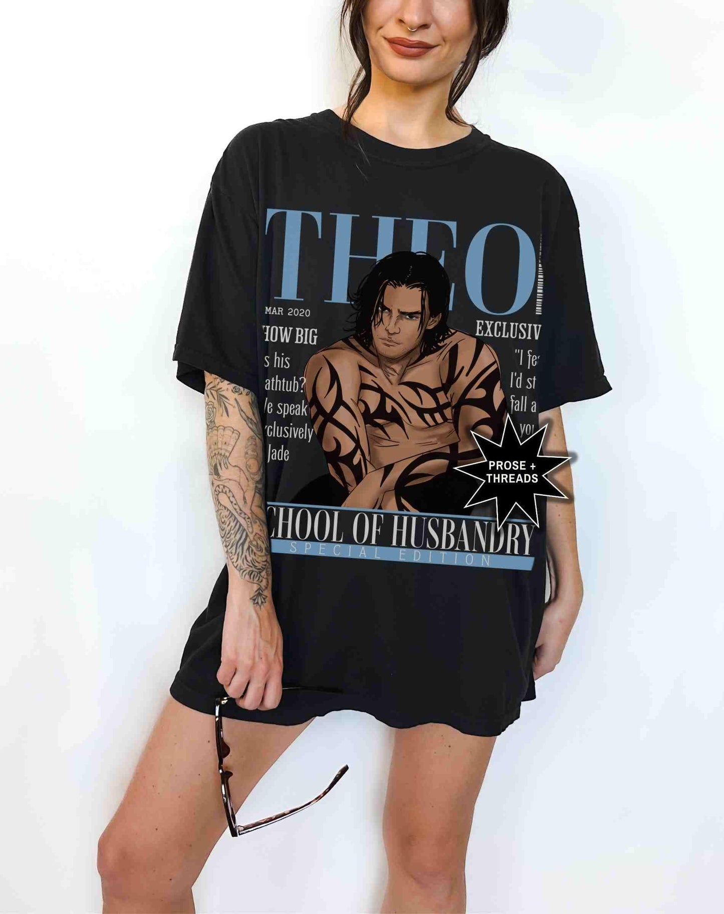 Clecanian Theo book merch shirt for fantasy romance fans