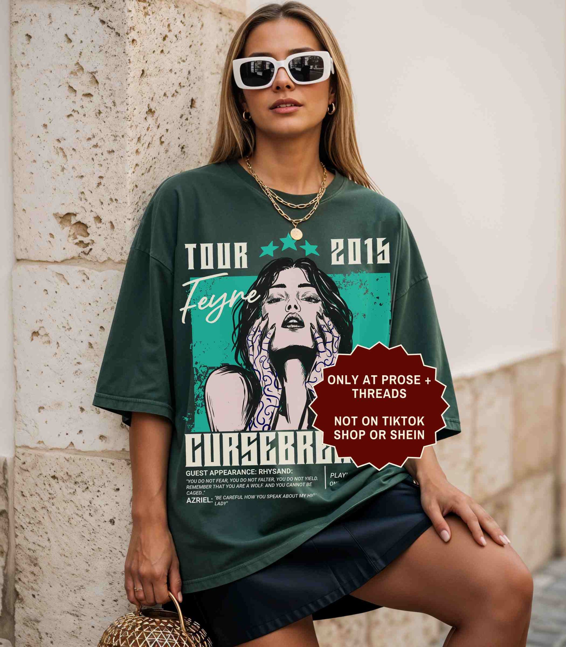 Feyre Cursebreaker High Lady Tour ACOTAR graphic t-shirt for fantasy readers