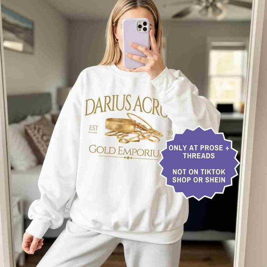 Darius Acrux Gold Emporium sweatshirt inspired by Zodiac Academy
