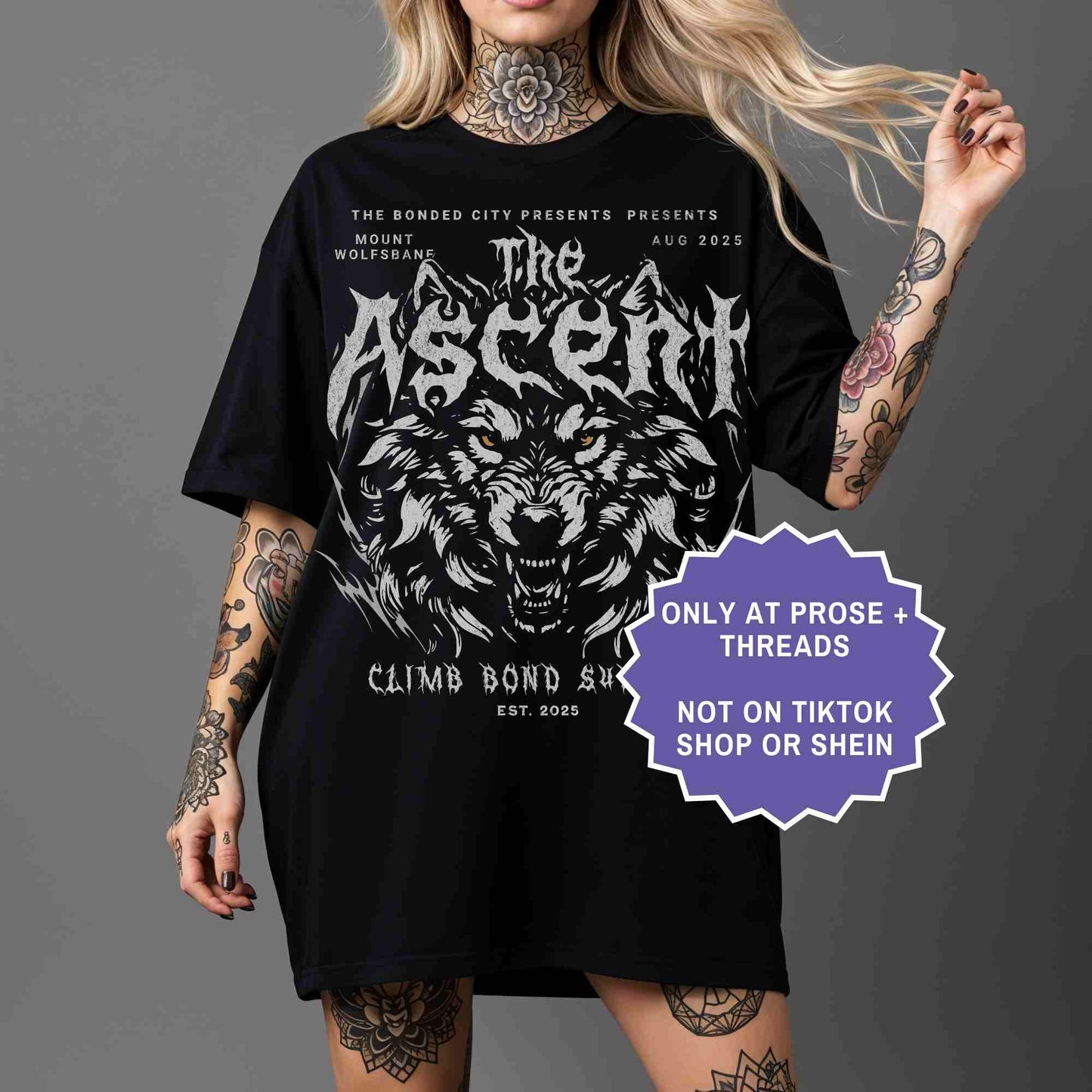 Vintage inspired Dire Bound shirt for fantasy romance readers