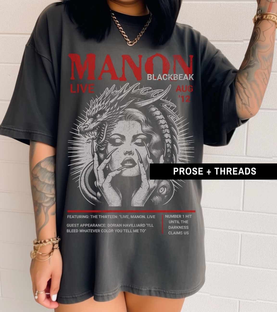 Manon Blackbeak Distressed Band Shirt
