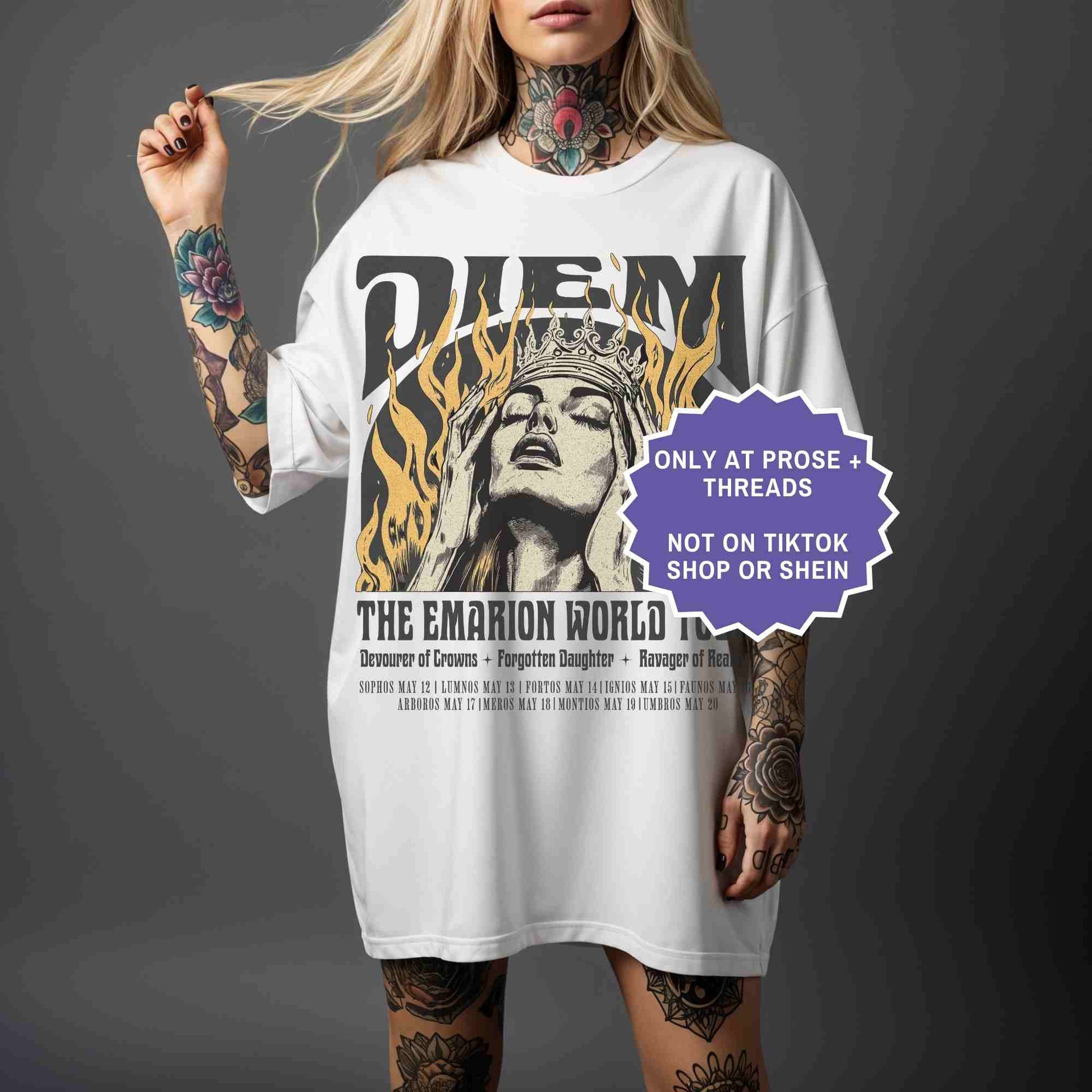 Diem Bellator shirt fantasy book merch t-shirt inspired by Spark of the Everflame
