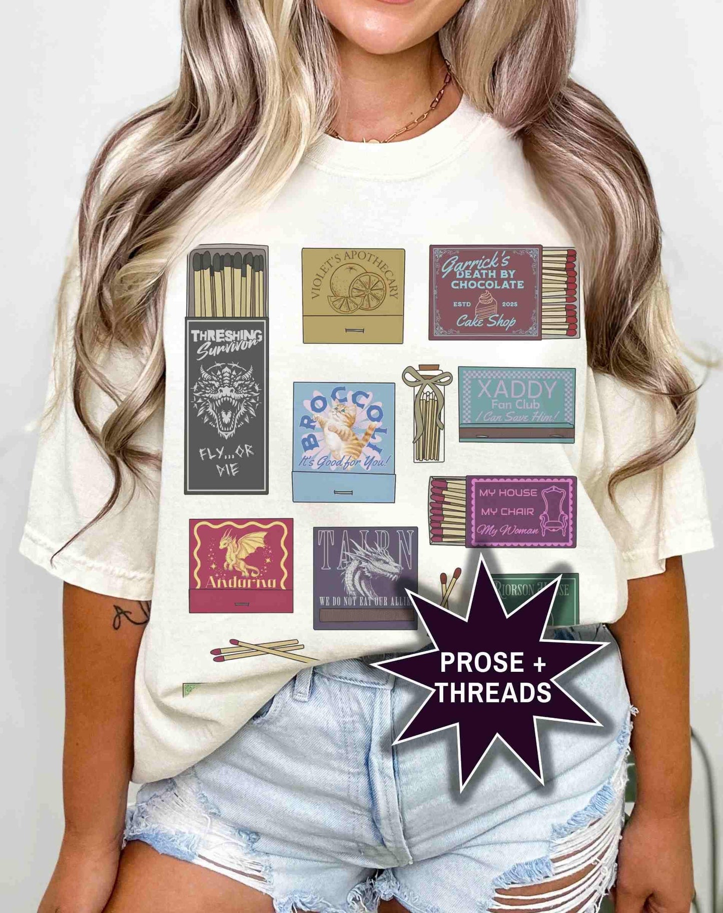 Fourth Wing Matchbox Collage Shirt