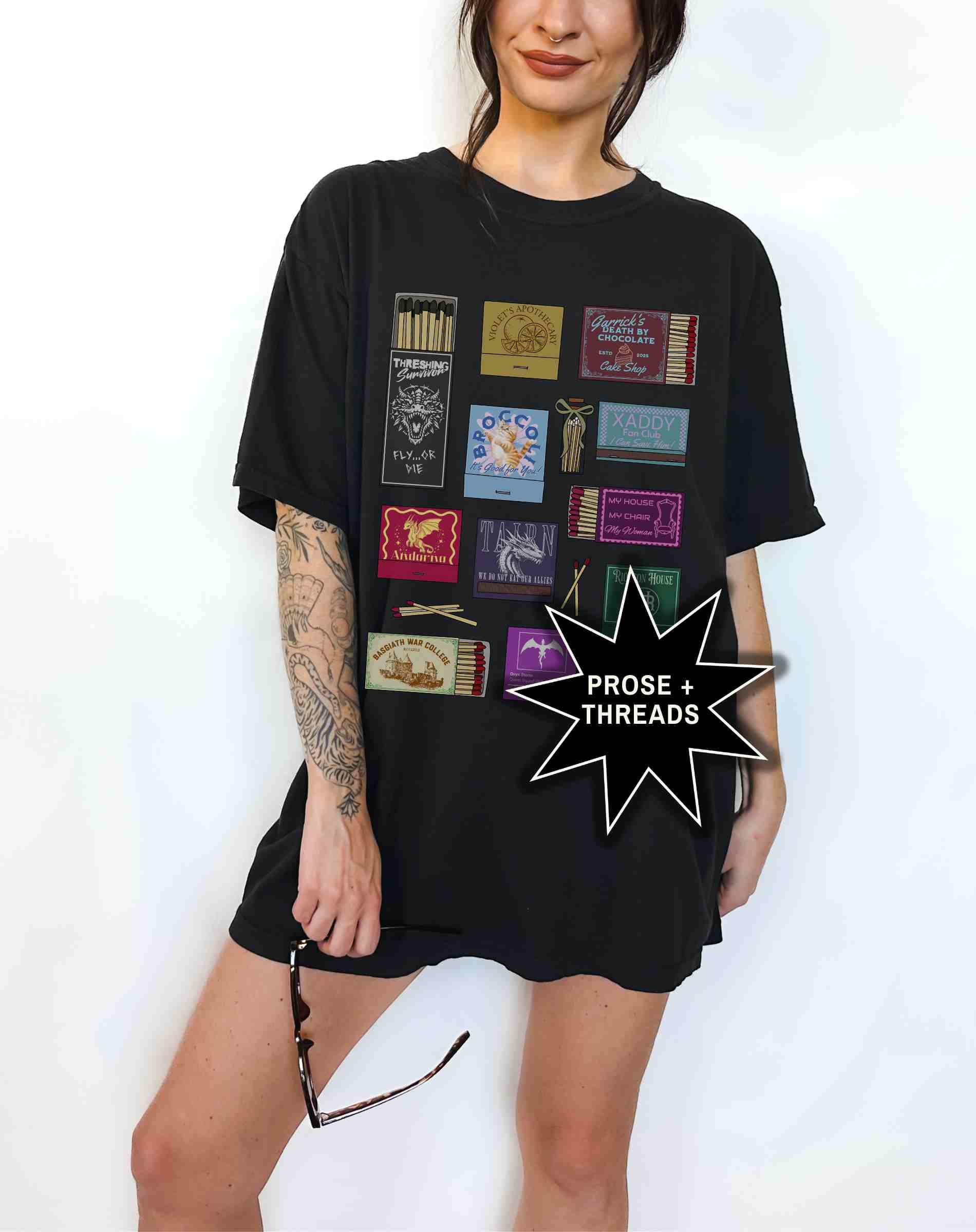 Fourth Wing Matchbox Collage Shirt