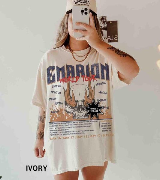 Emarion World Tour shirt inspired by Spark of the Everflame