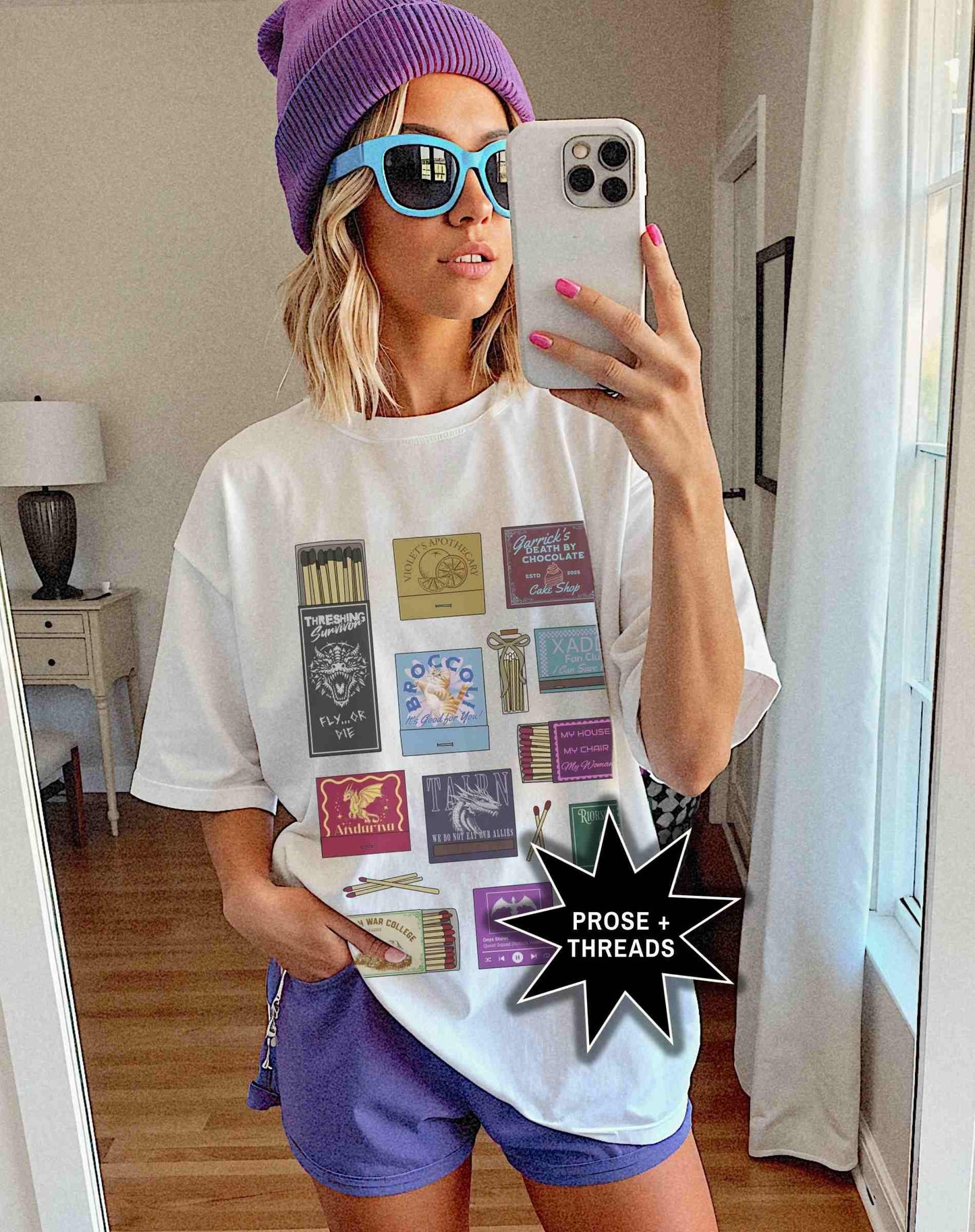 Fourth Wing Matchbox Collage Shirt