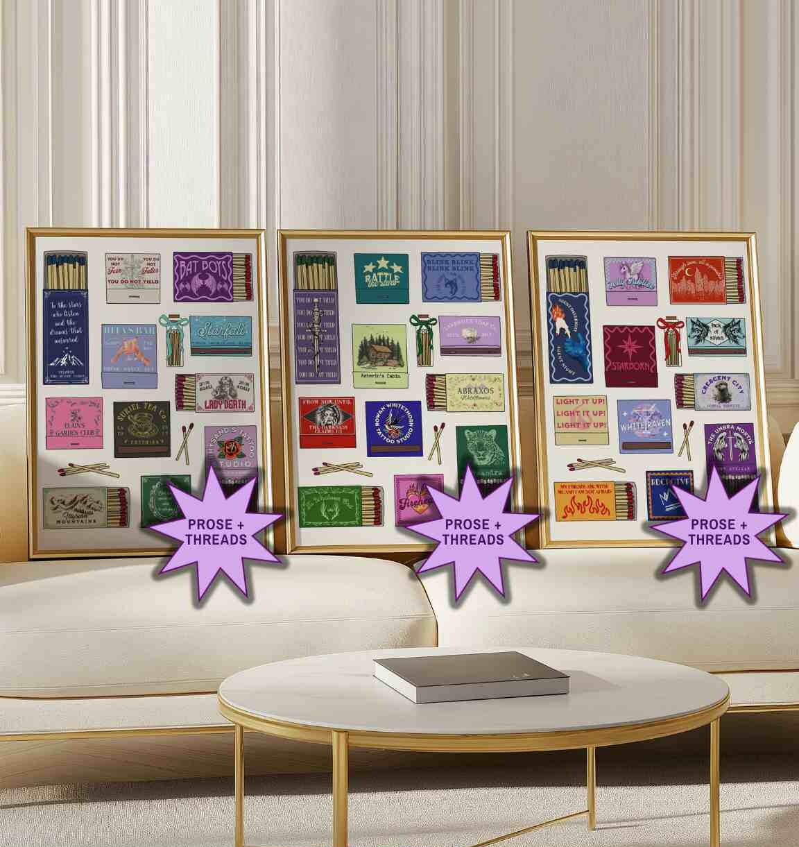 Throne Of Glass Matchbox Collage Art Print