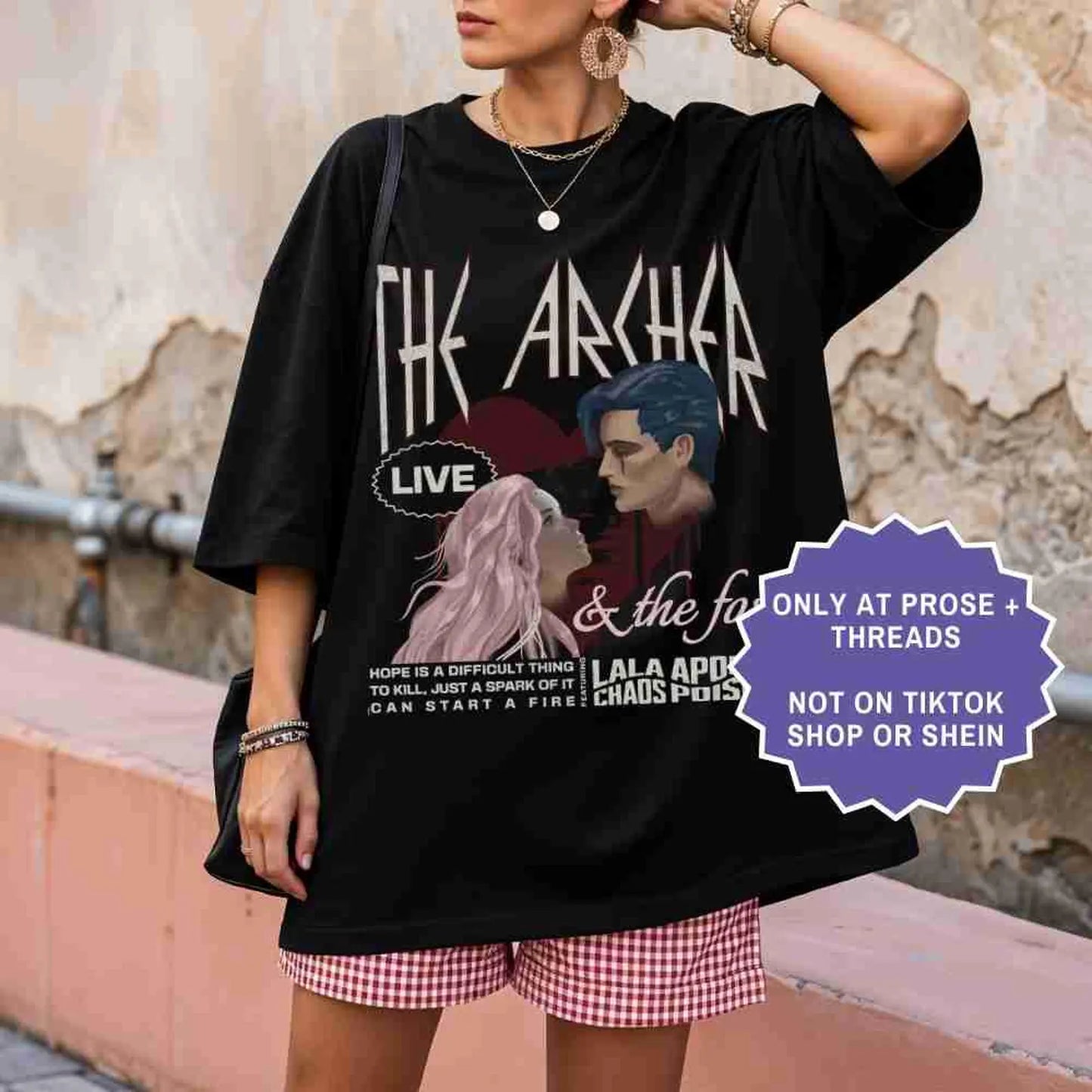 The Archer bookish band tee inspired by magical romance stories
