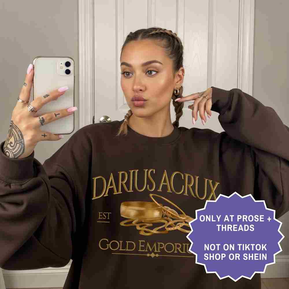 Fantasy romance book sweatshirt inspired by magical academy worlds
