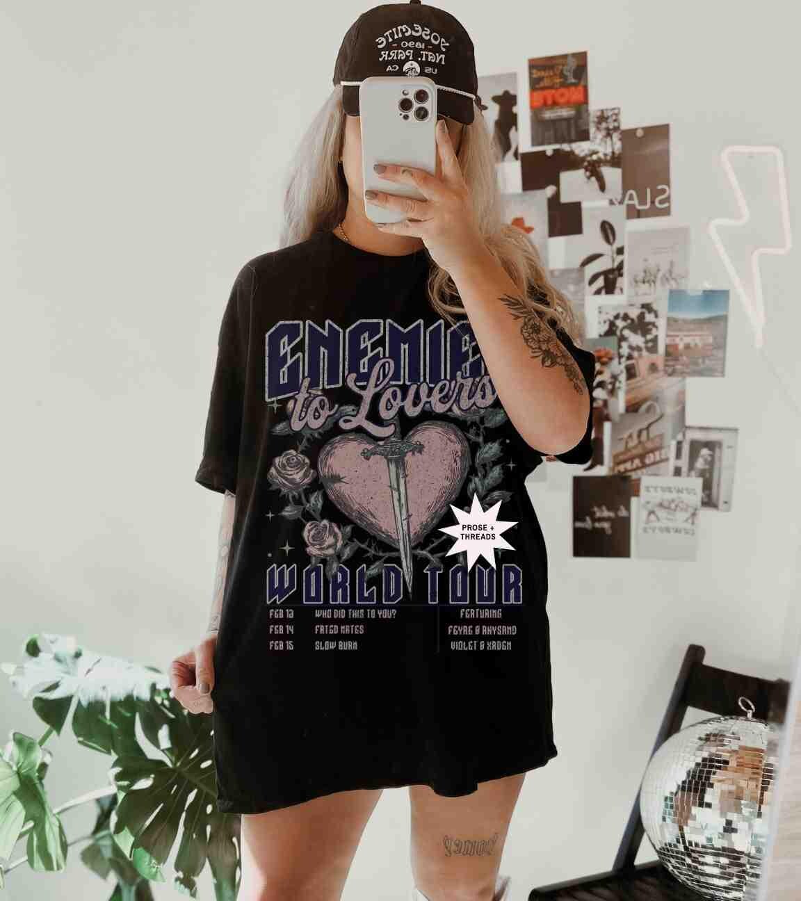 Vintage romantasy shirt for BookTok readers and slow-burn romance fans