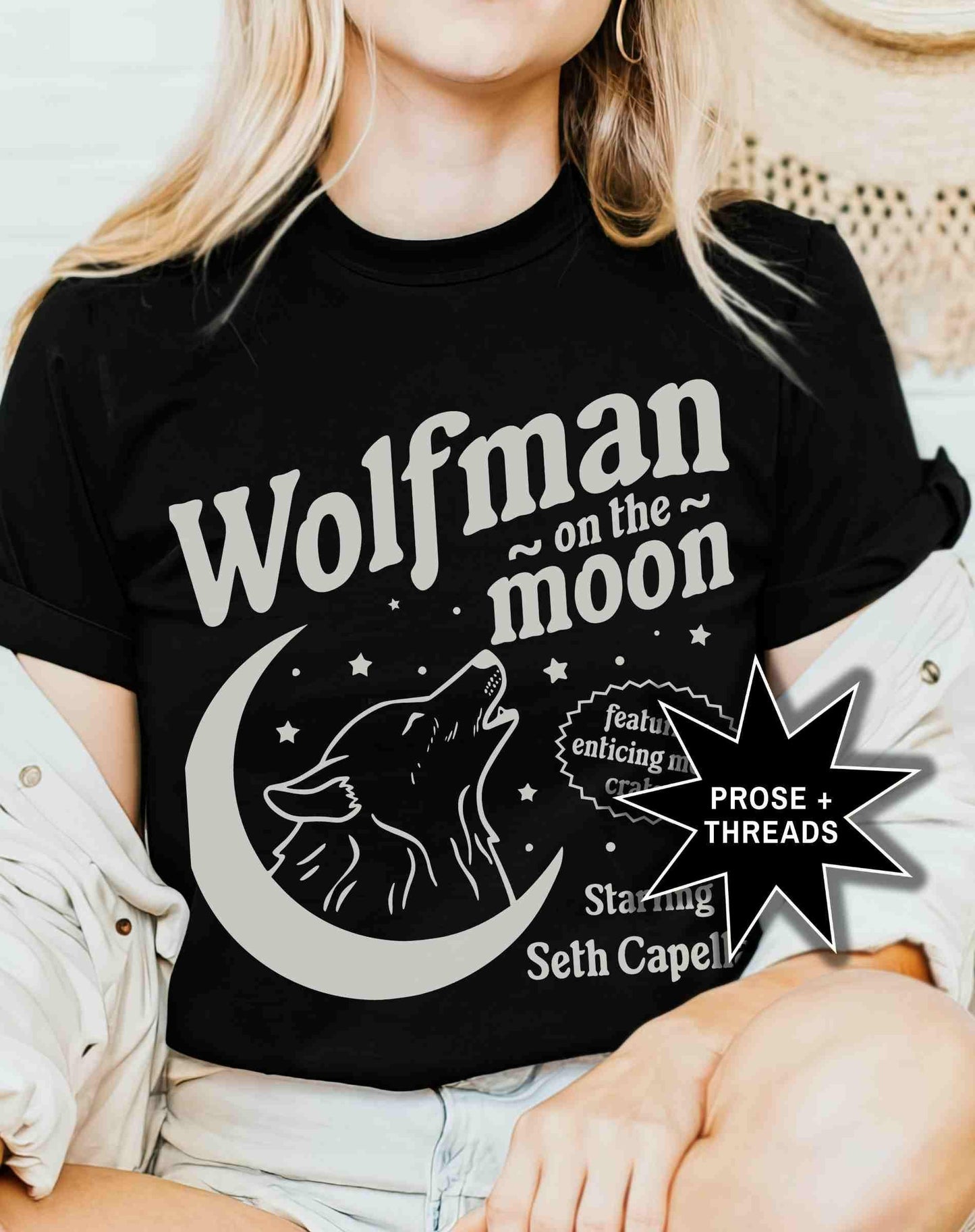 Fantasy romance wolf shirt inspired by magical academy worlds