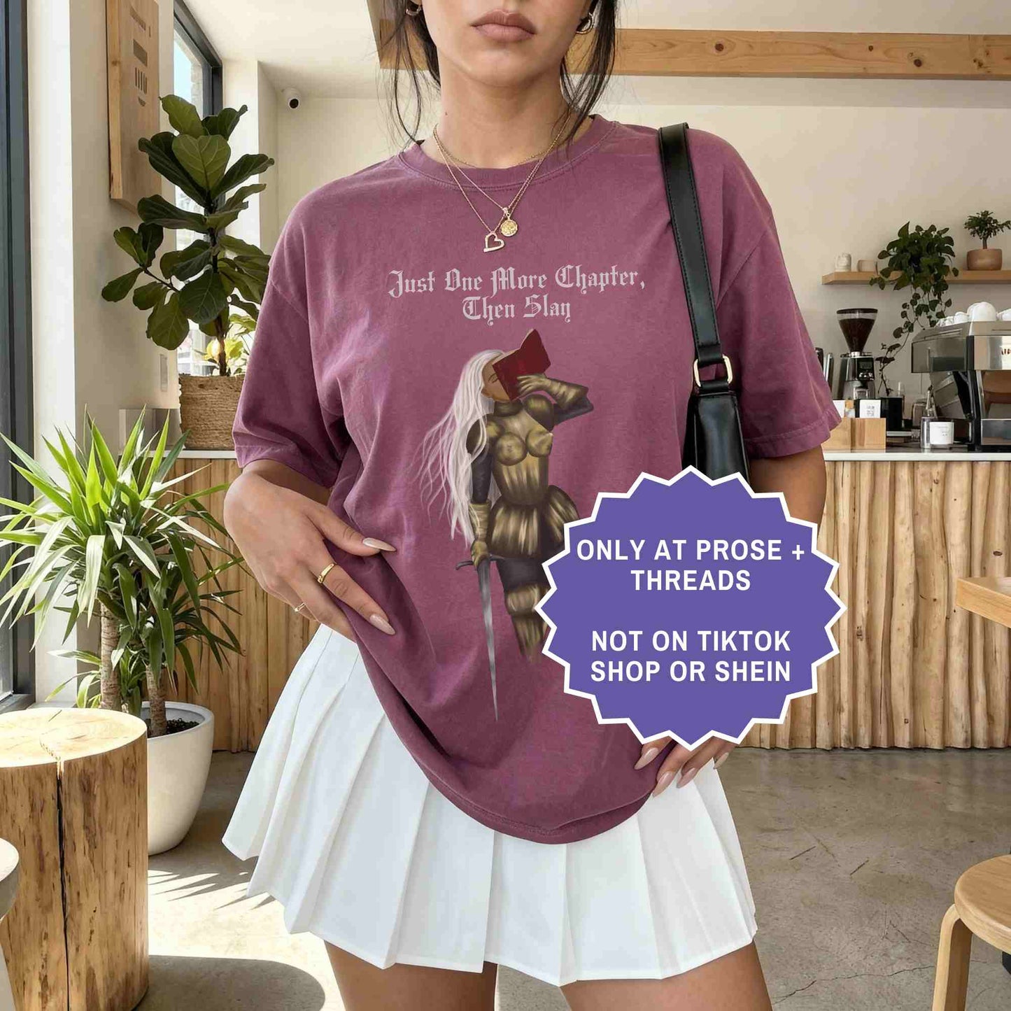 female knight fantasy reader shirt for BookTok fans