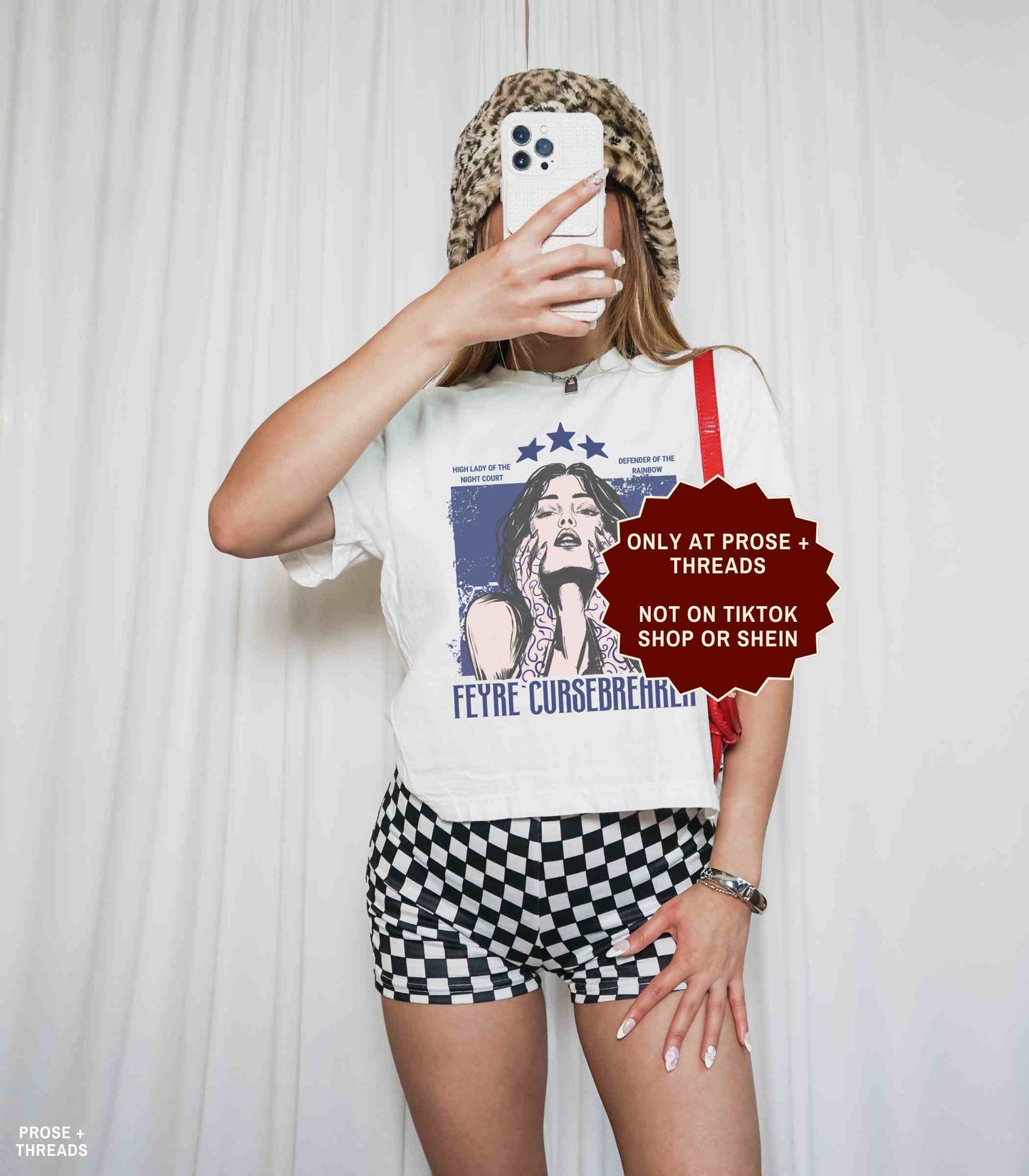 Feyre Cursebreaker ACOTAR graphic t-shirt featuring vintage fantasy artwork on a unisex boxy tee
