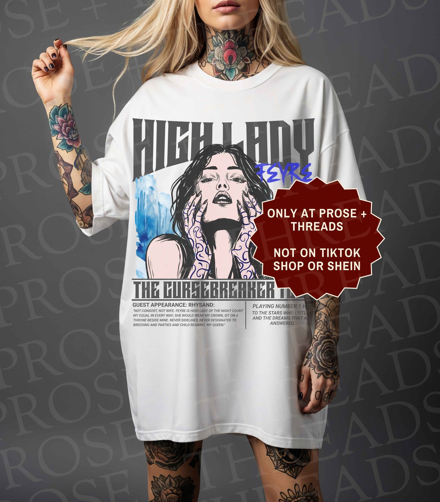 Feyre High Lady Tour ACOTAR graphic shirt inspired by fantasy books