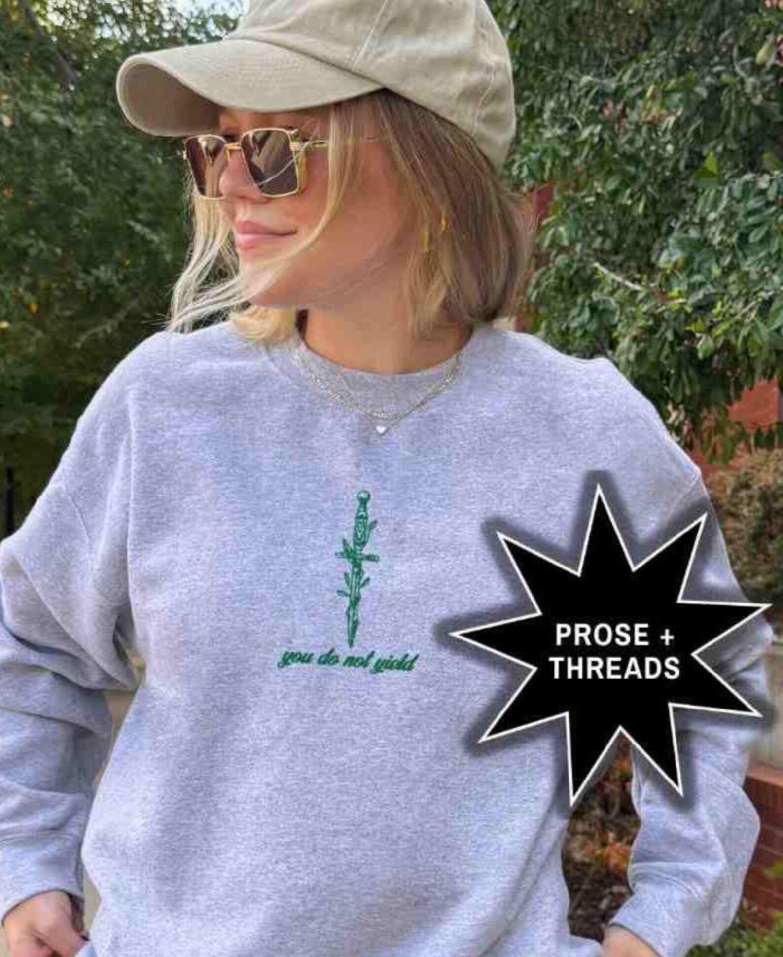 You Do Not Yield Embroidered Sweatshirt