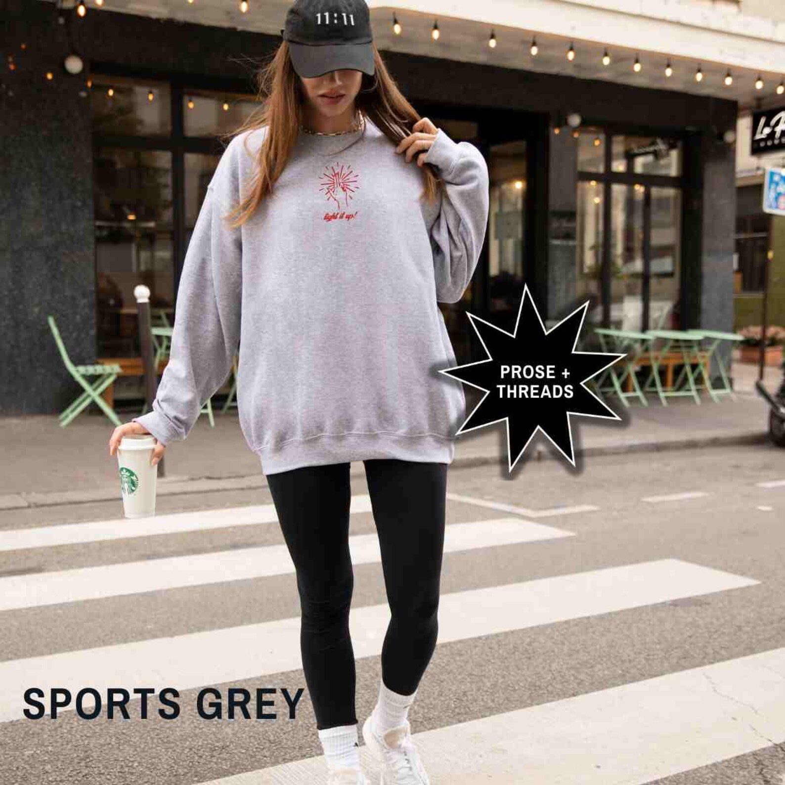 Light it up! Embroidered Sweatshirt