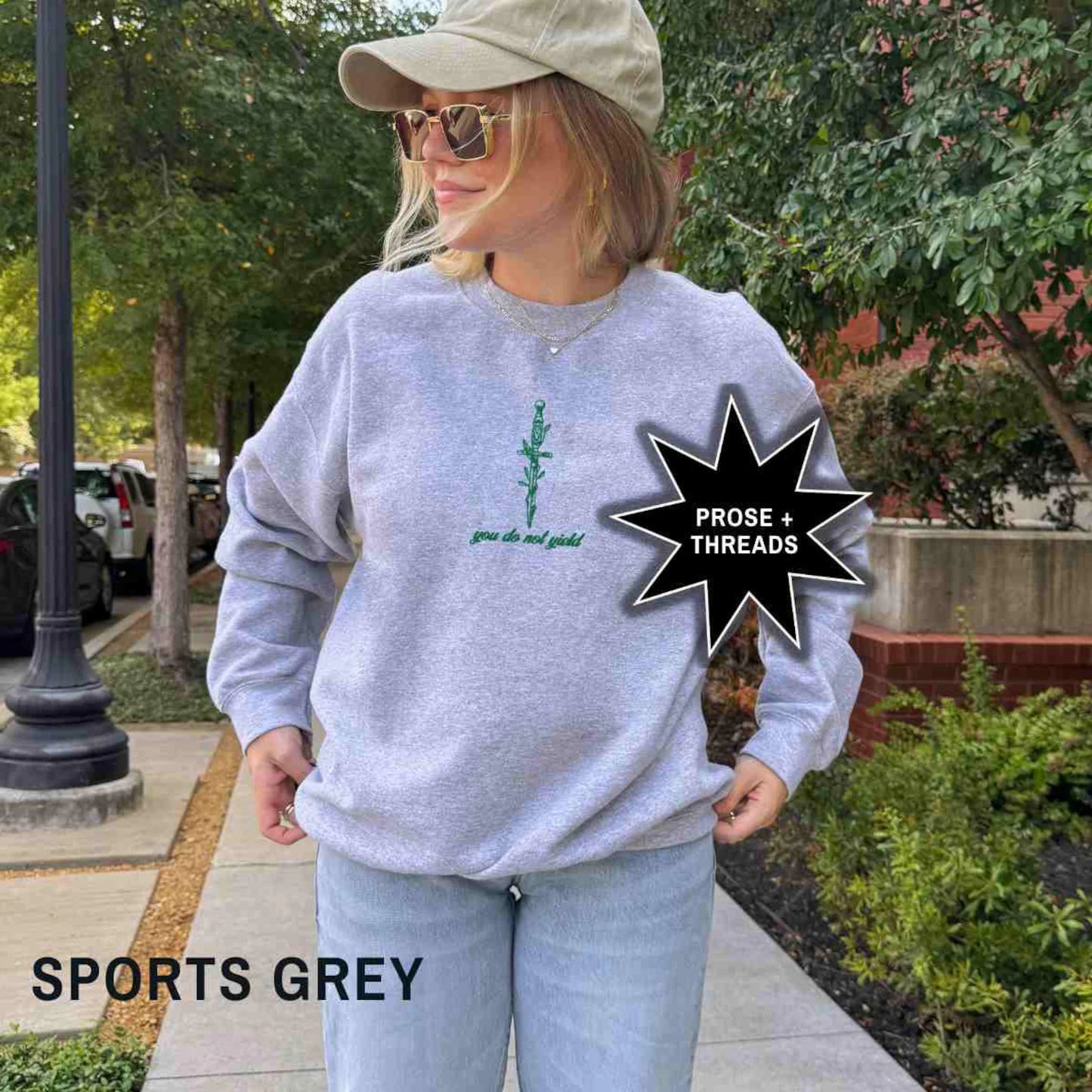 You Do Not Yield Embroidered Sweatshirt
