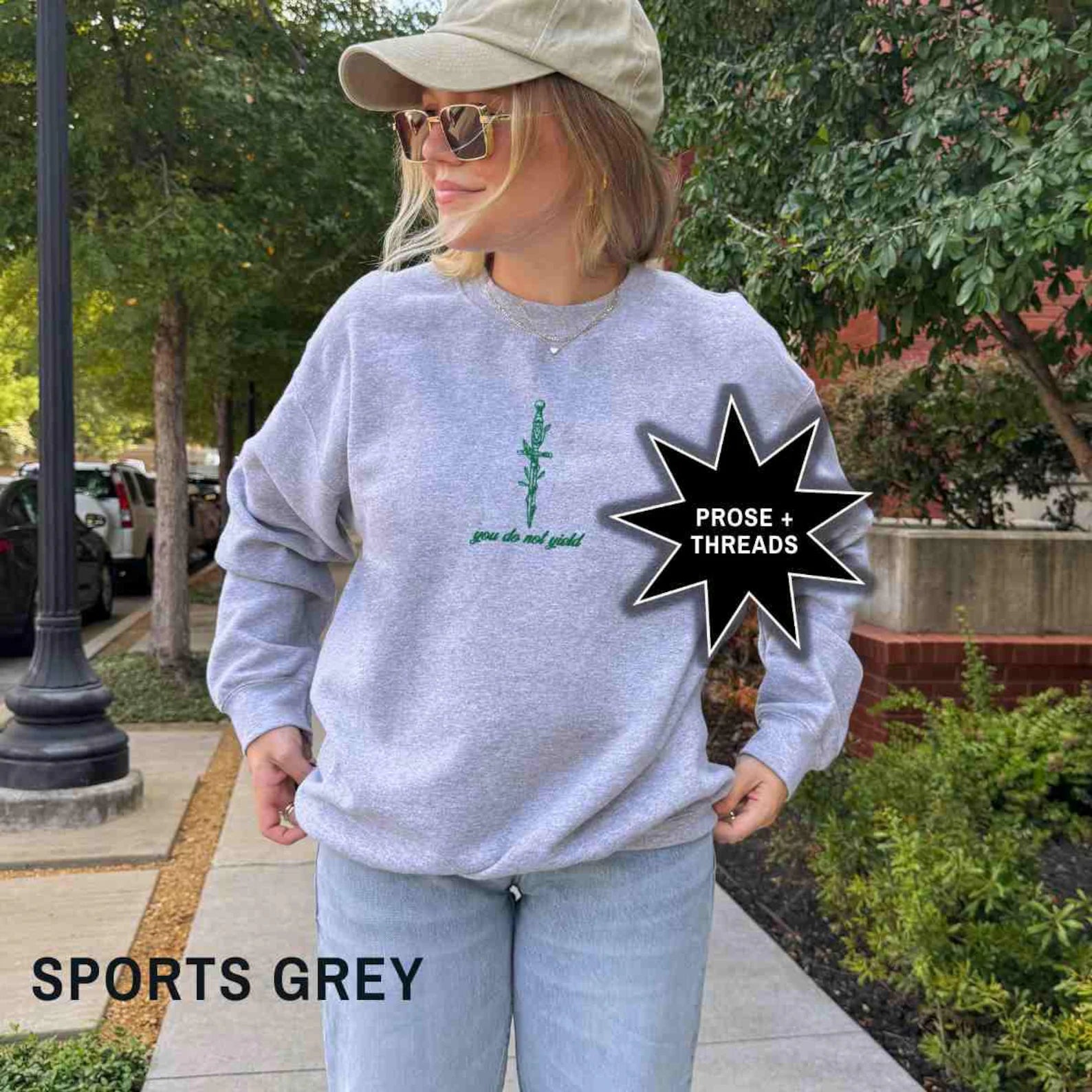 You Do Not Yield Embroidered Sweatshirt