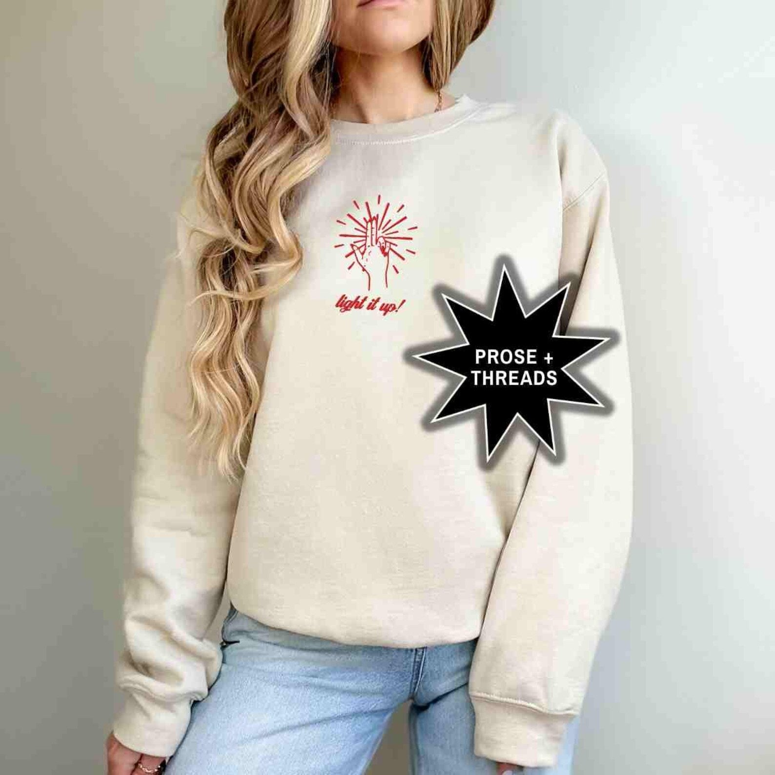 Light it up! Embroidered Sweatshirt