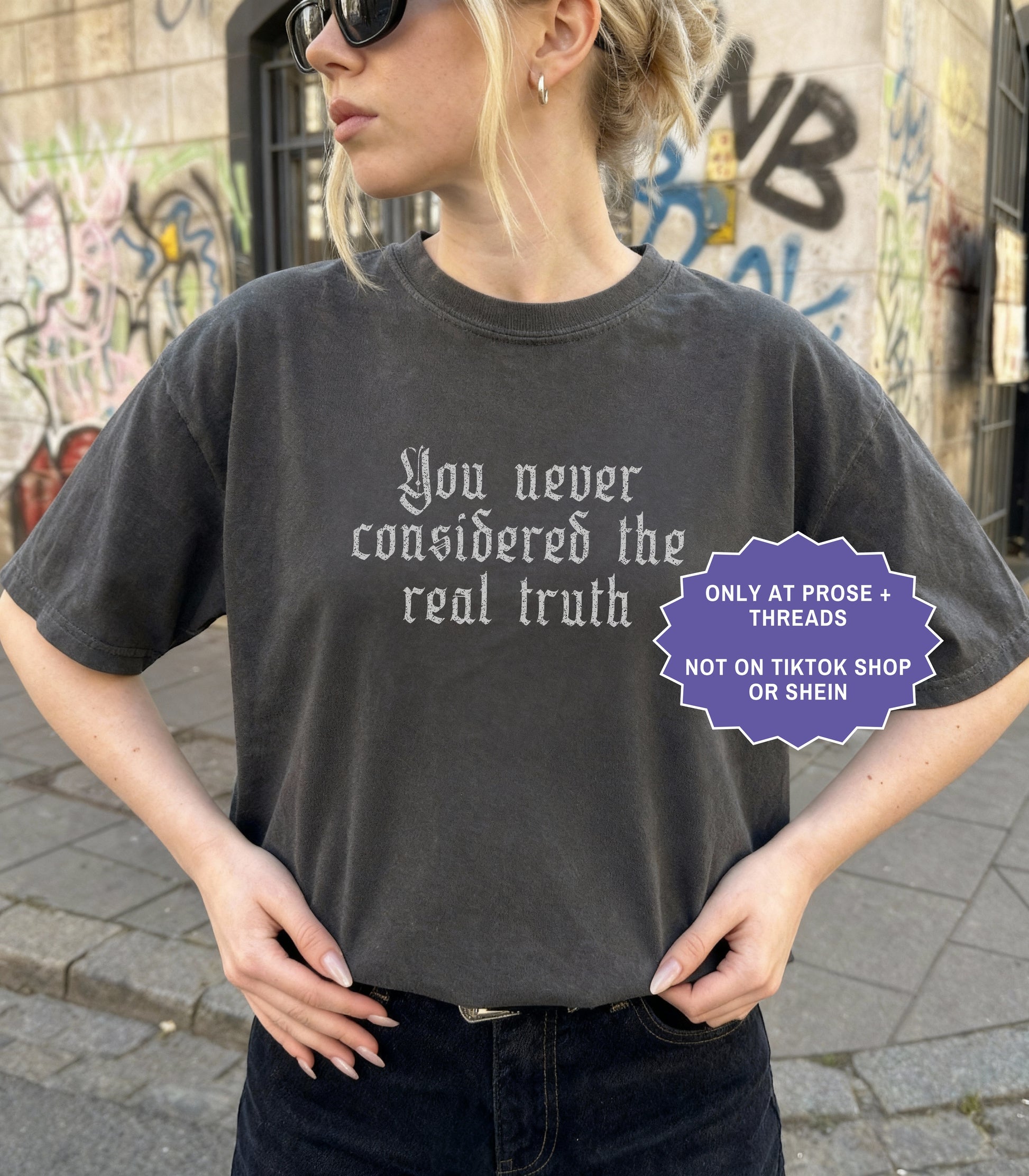 Double sided fantasy romance shirt inspired by Metal Slinger featuring gothic “I’m the bad guy” quote design and dark romantasy aesthetic