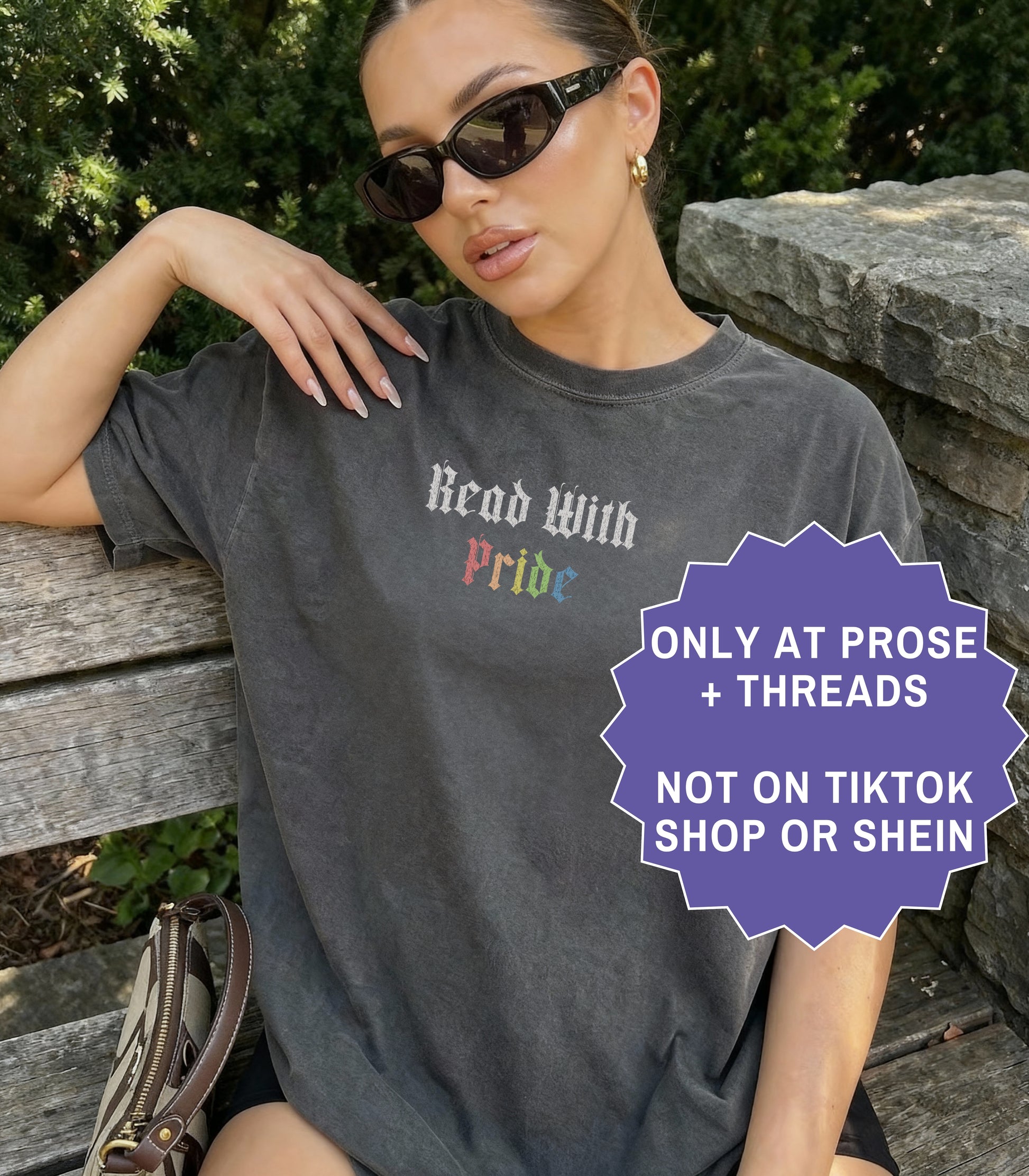 Read With Pride LGBTQ book lover shirt on pepper Comfort Colors t-shirt