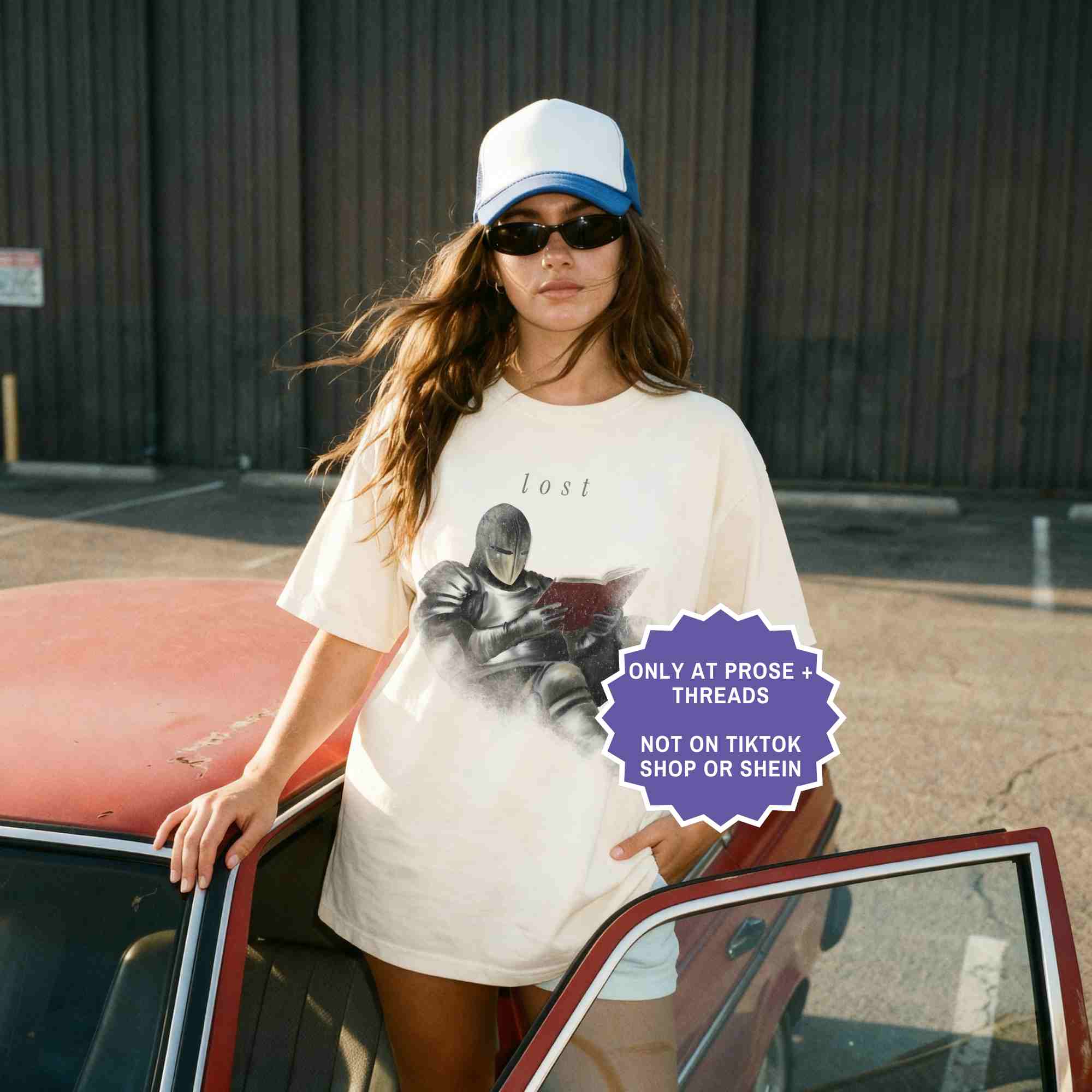 Lost in a book knight tee for fantasy readers. A minimal, aesthetic shirt for book lovers who enjoy immersive stories.