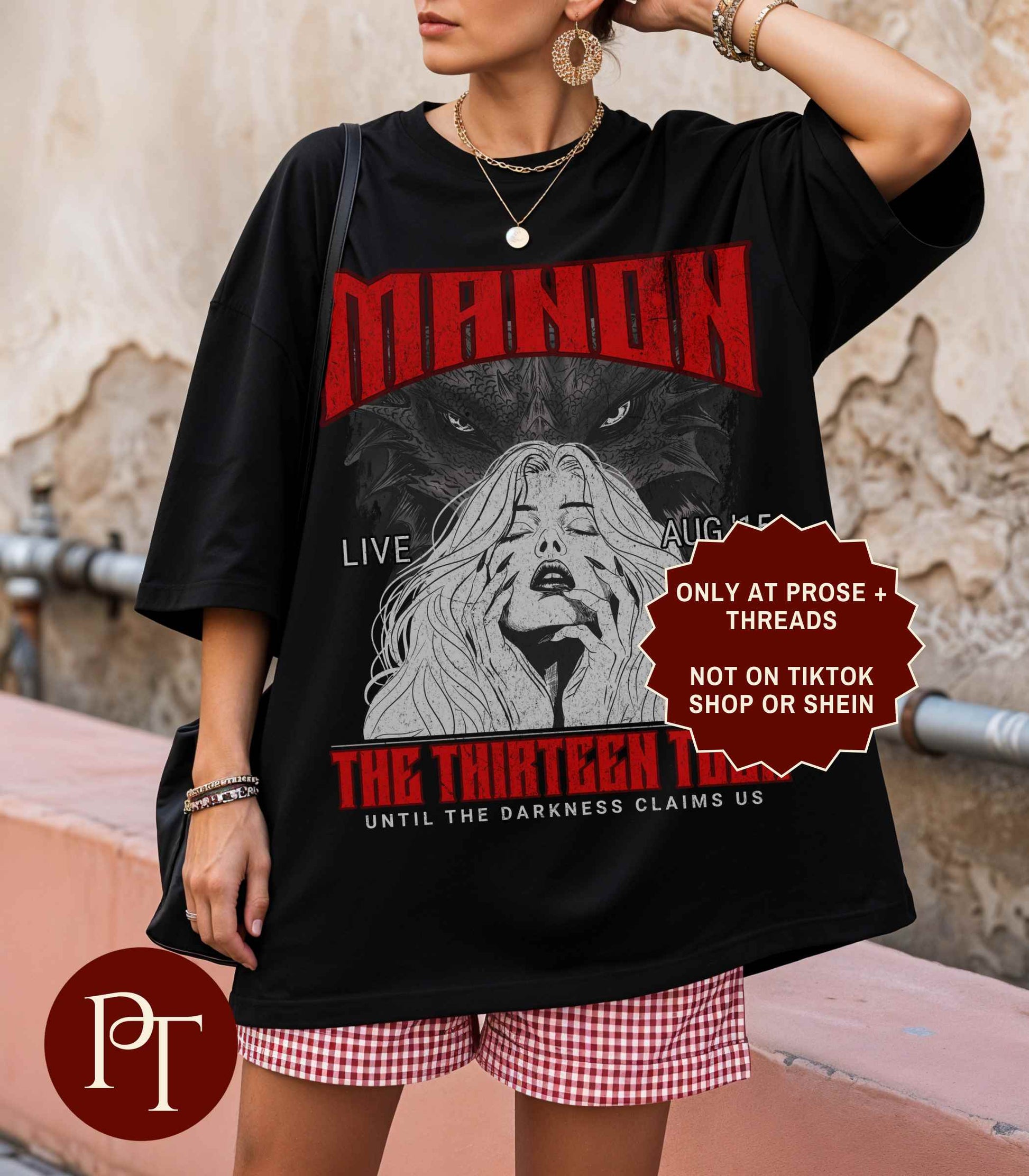 Manon Blackbeak Shirt featuring The Thirteen tour inspired fantasy graphic for book lovers